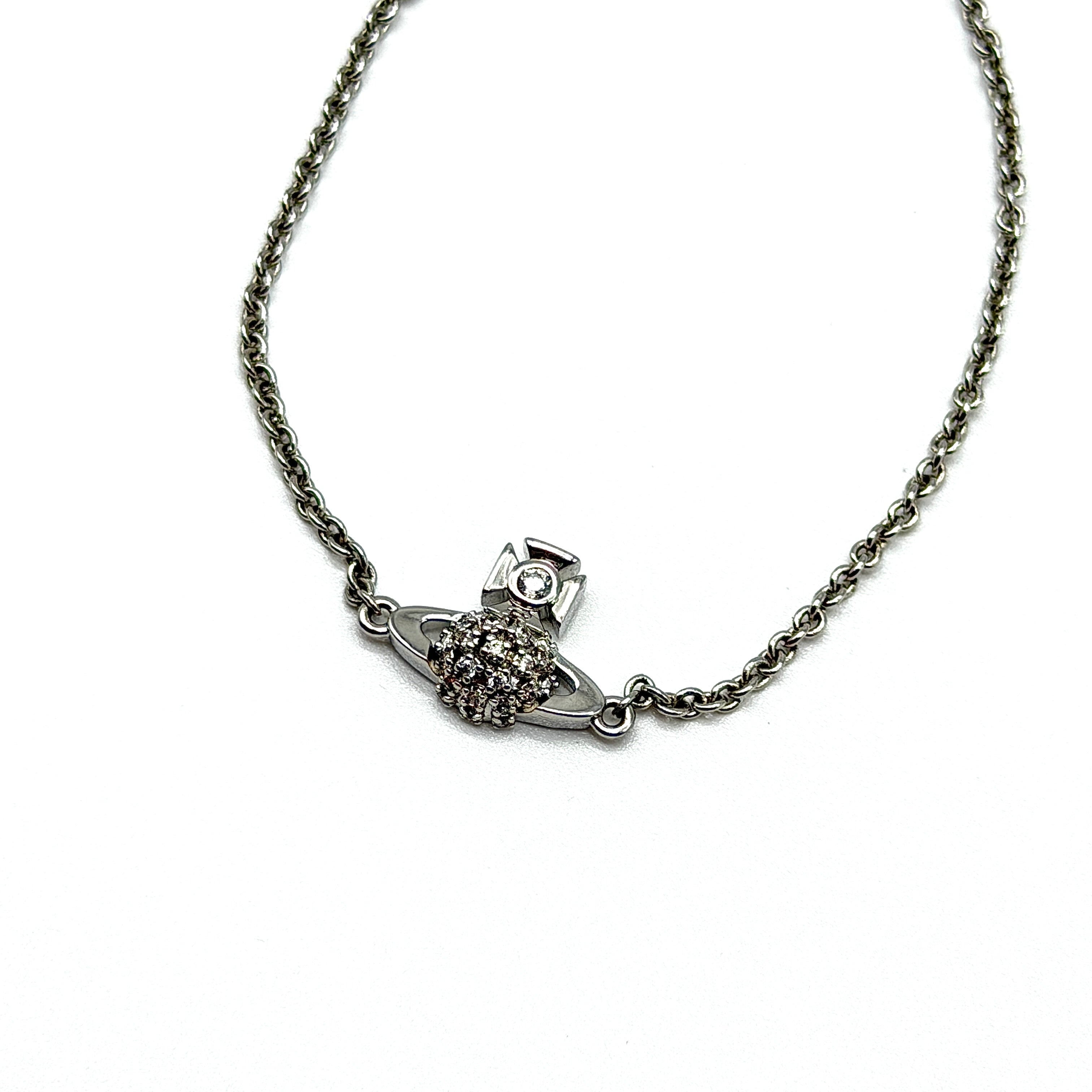 Vivienne Westwood Orb Rhinstone Bracelet Silver