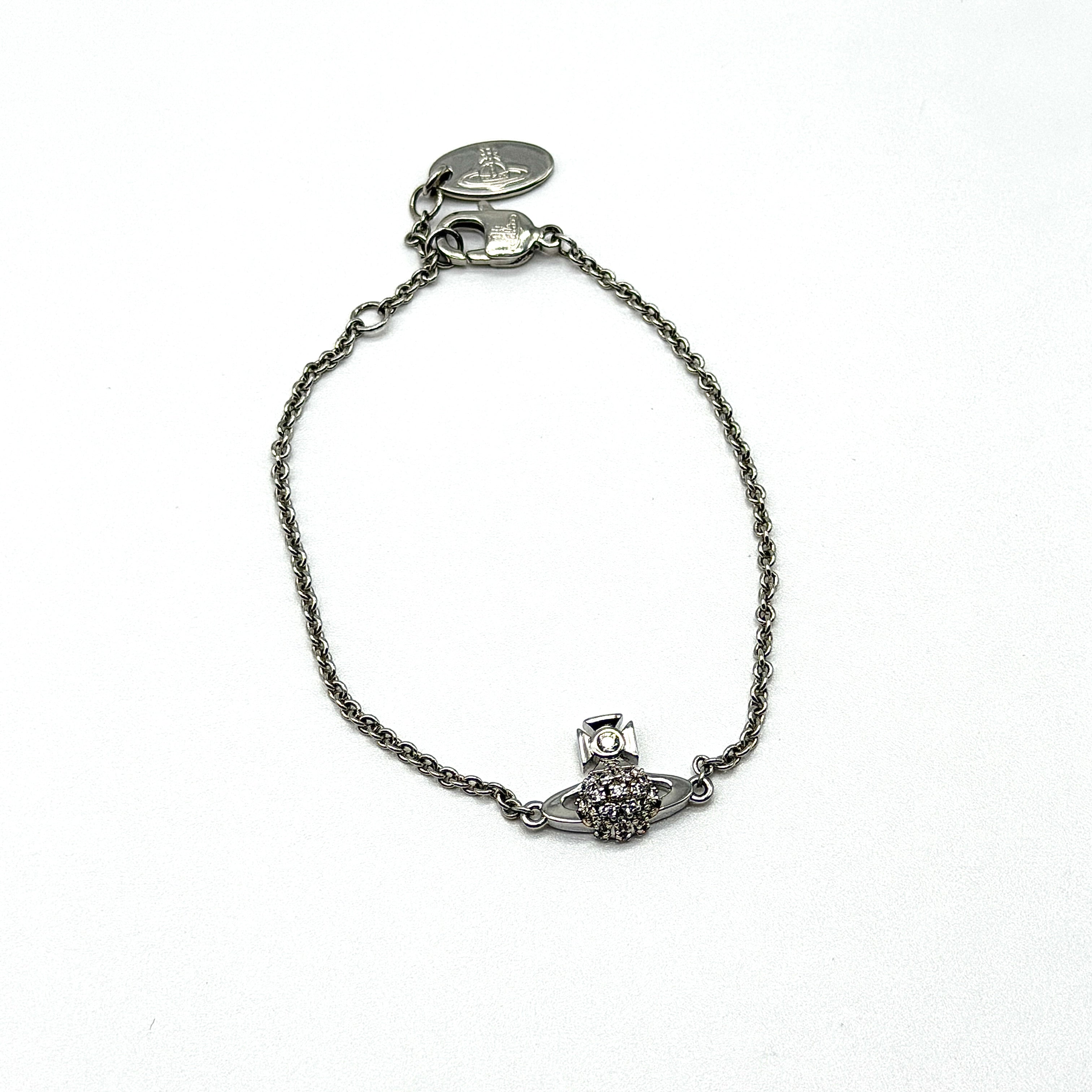 Vivienne Westwood Orb Rhinstone Bracelet Silver