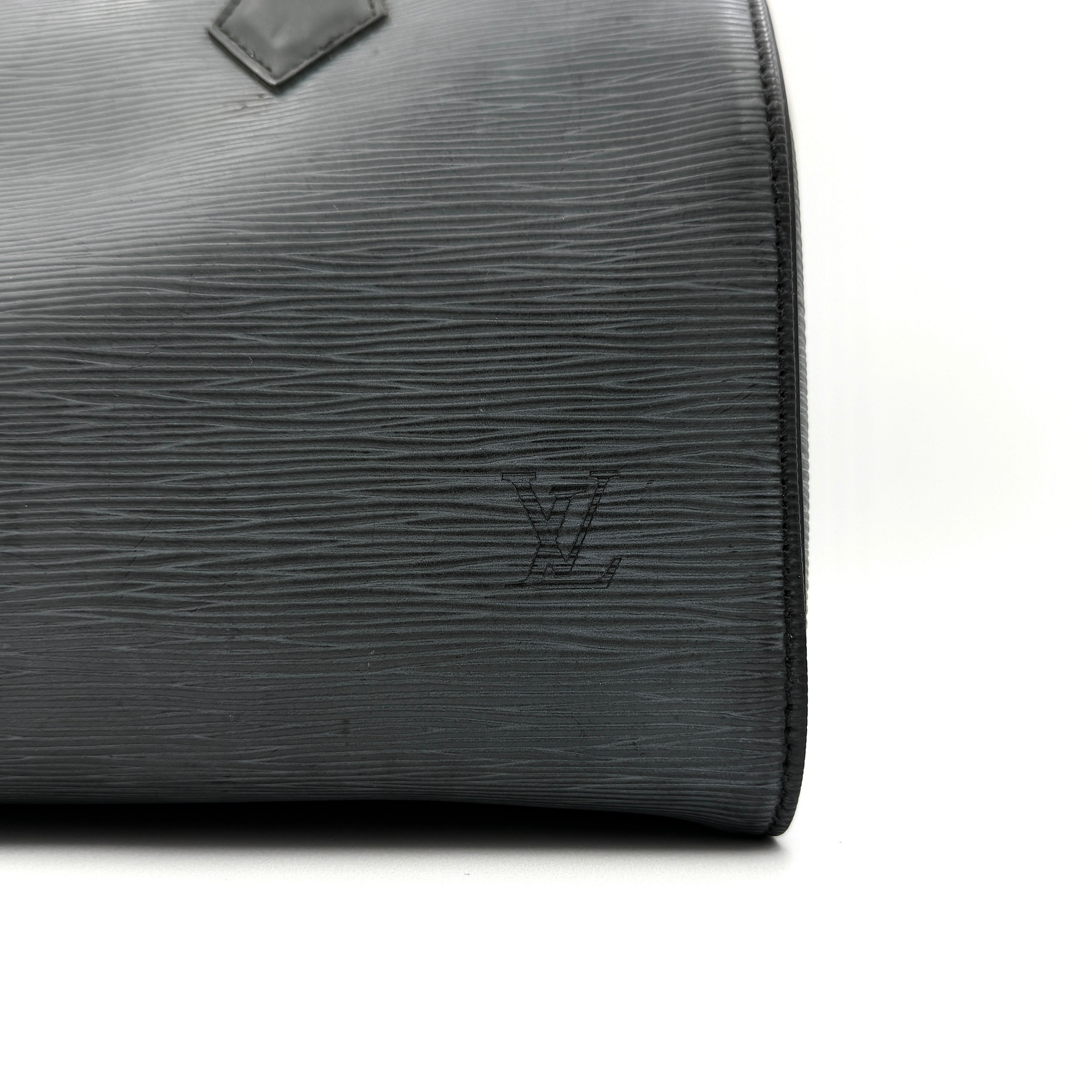 Louis Vuitton Epi Speedy 30 Handbag Black