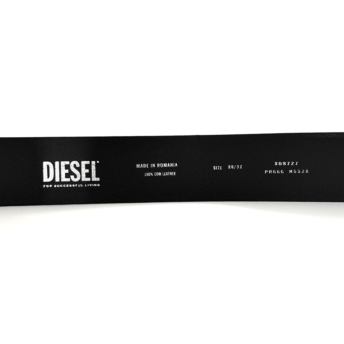 Diesel B-1DR Leather Belt Black