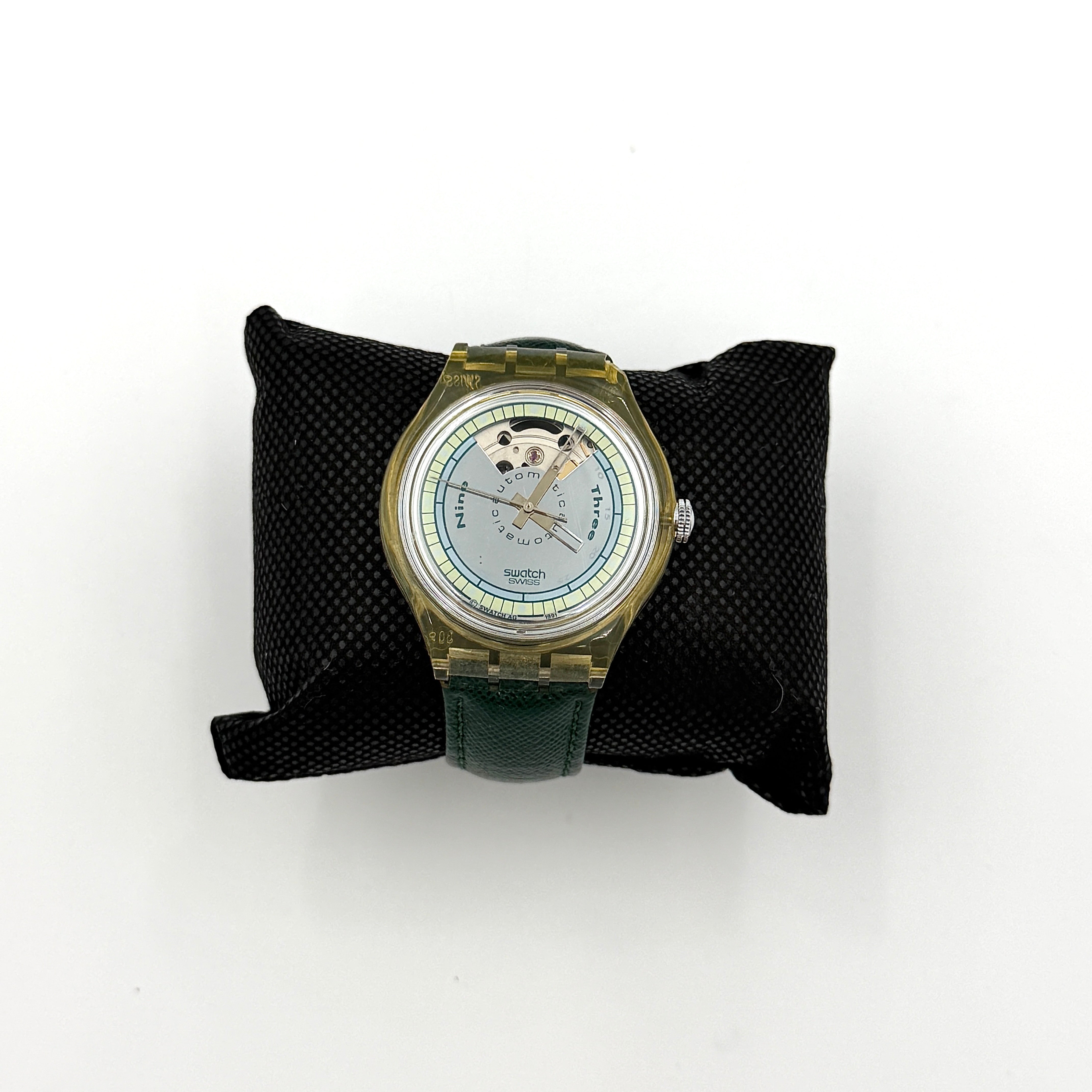 Swatch Swiss SAK100 Watch Dark Green