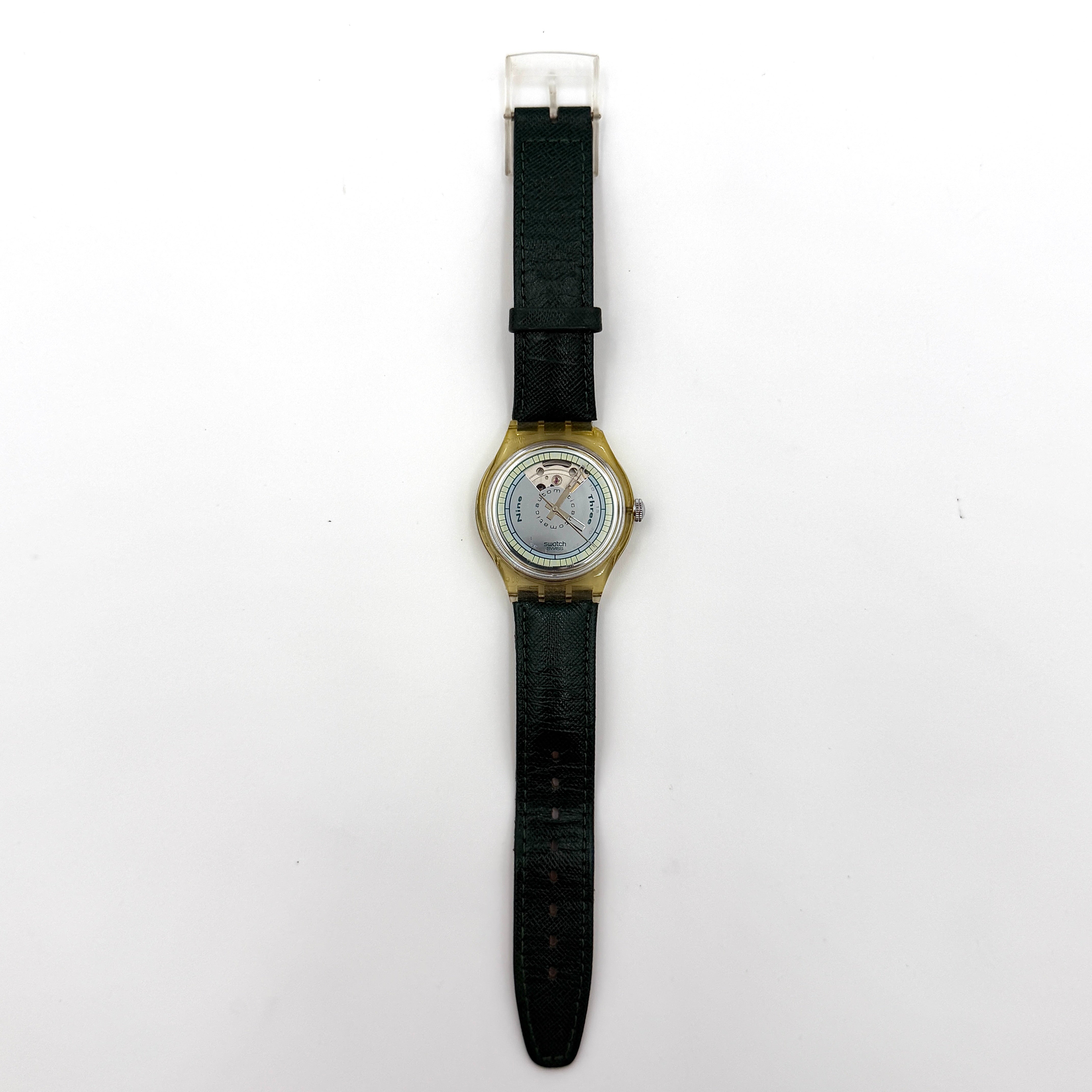 Swatch Swiss SAK100 Watch Dark Green