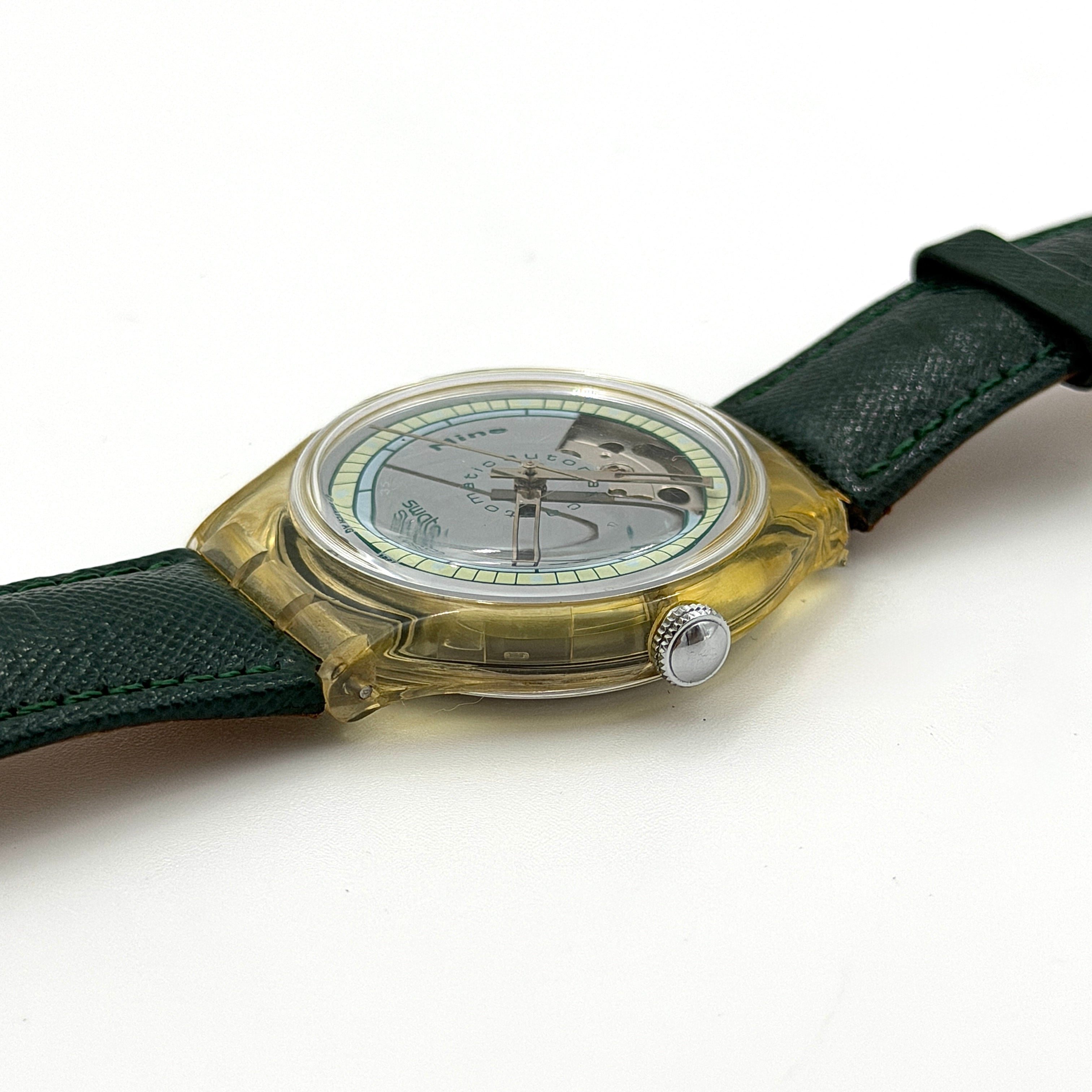 Swatch Swiss SAK100 Watch Dark Green