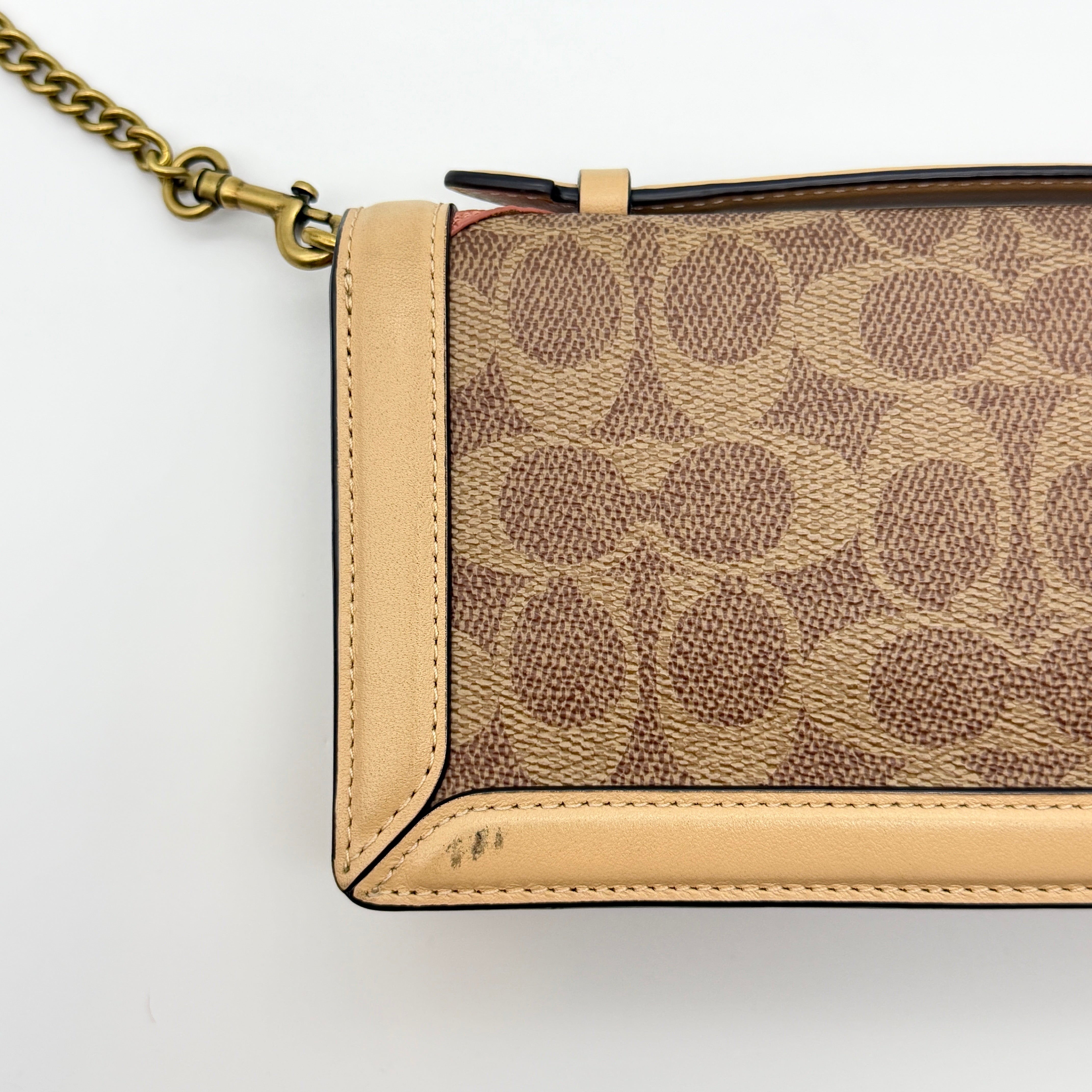 Coach Signature Riley Chain Clutch Shoulder Bag