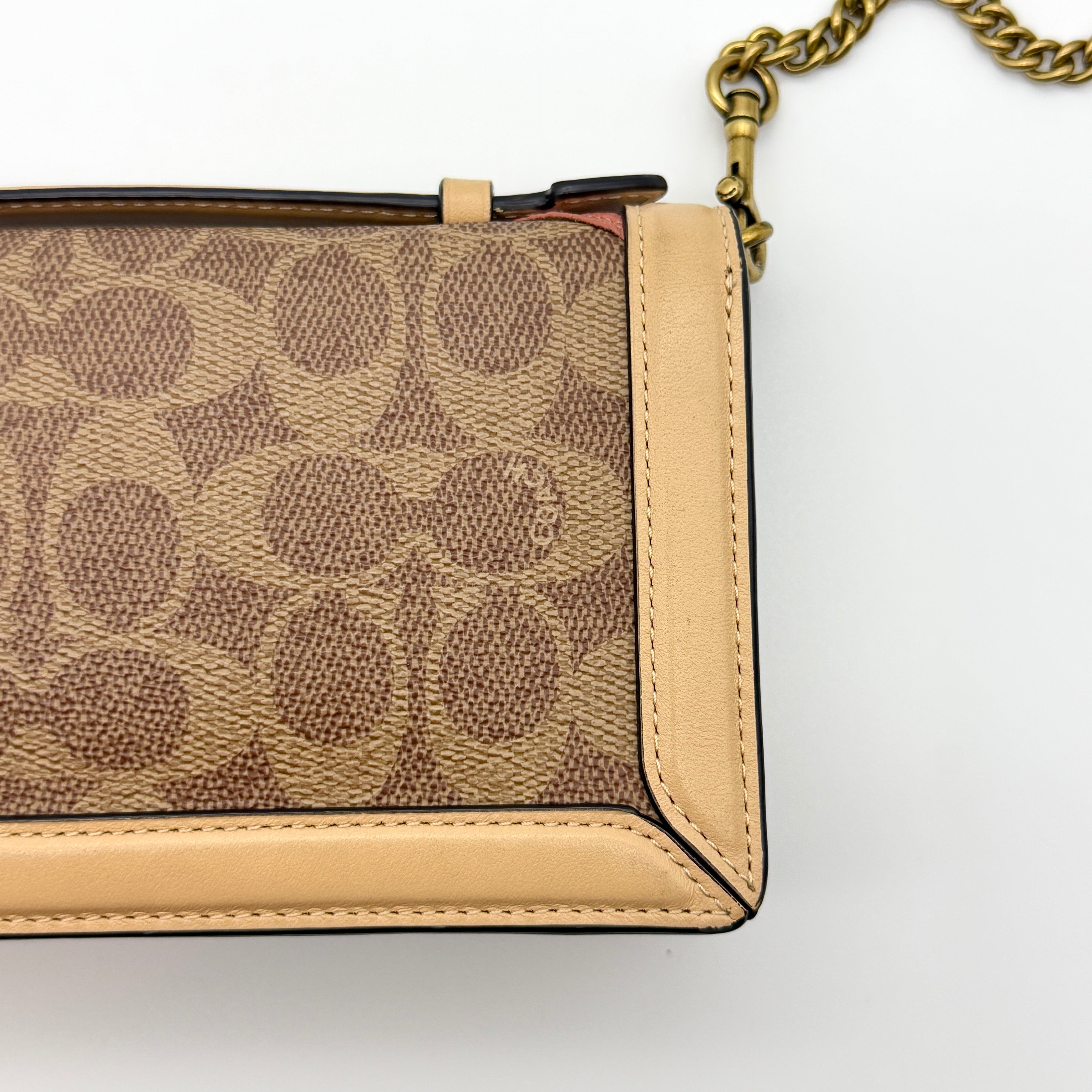 Coach Signature Riley Chain Clutch Shoulder Bag