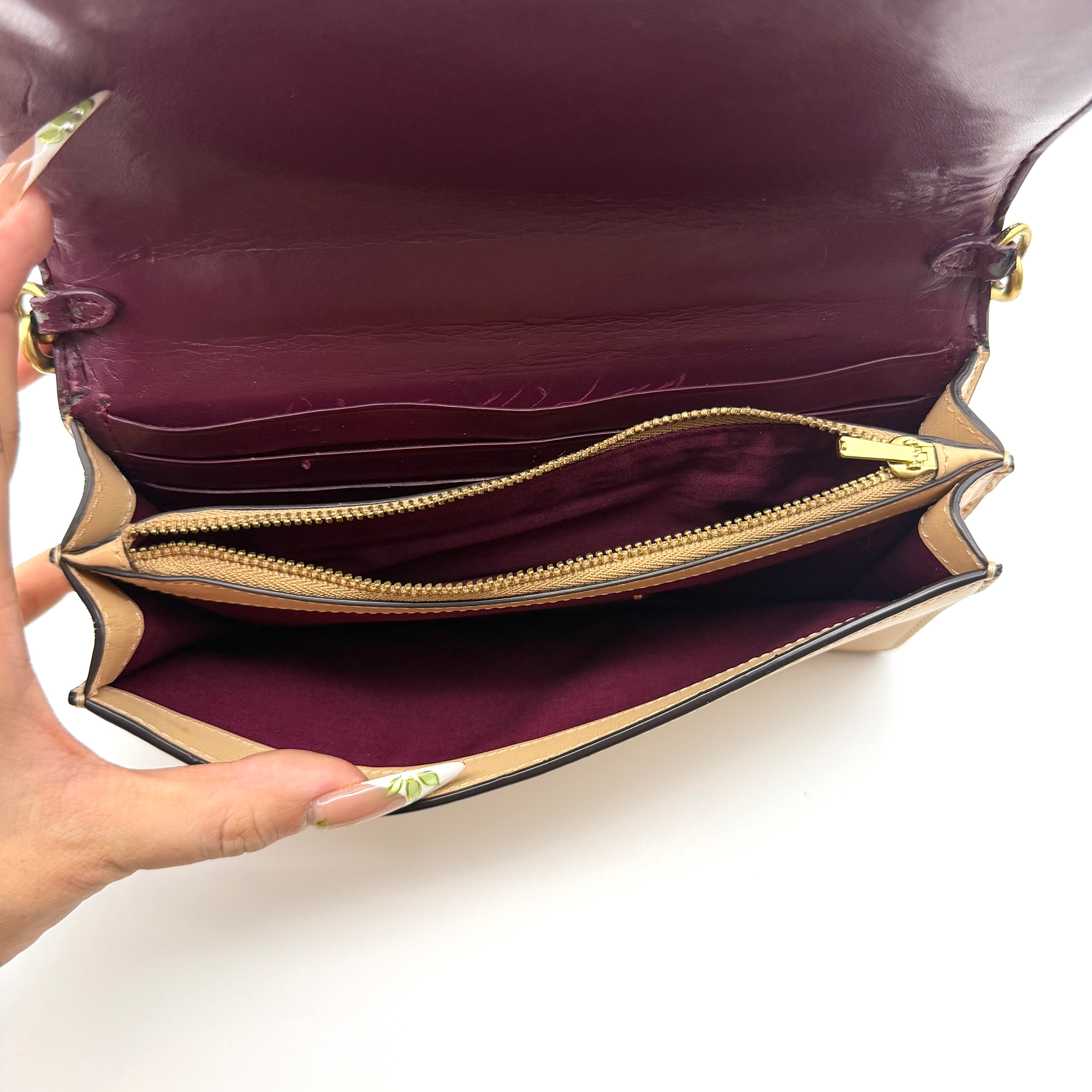 Coach Signature Riley Chain Clutch Shoulder Bag