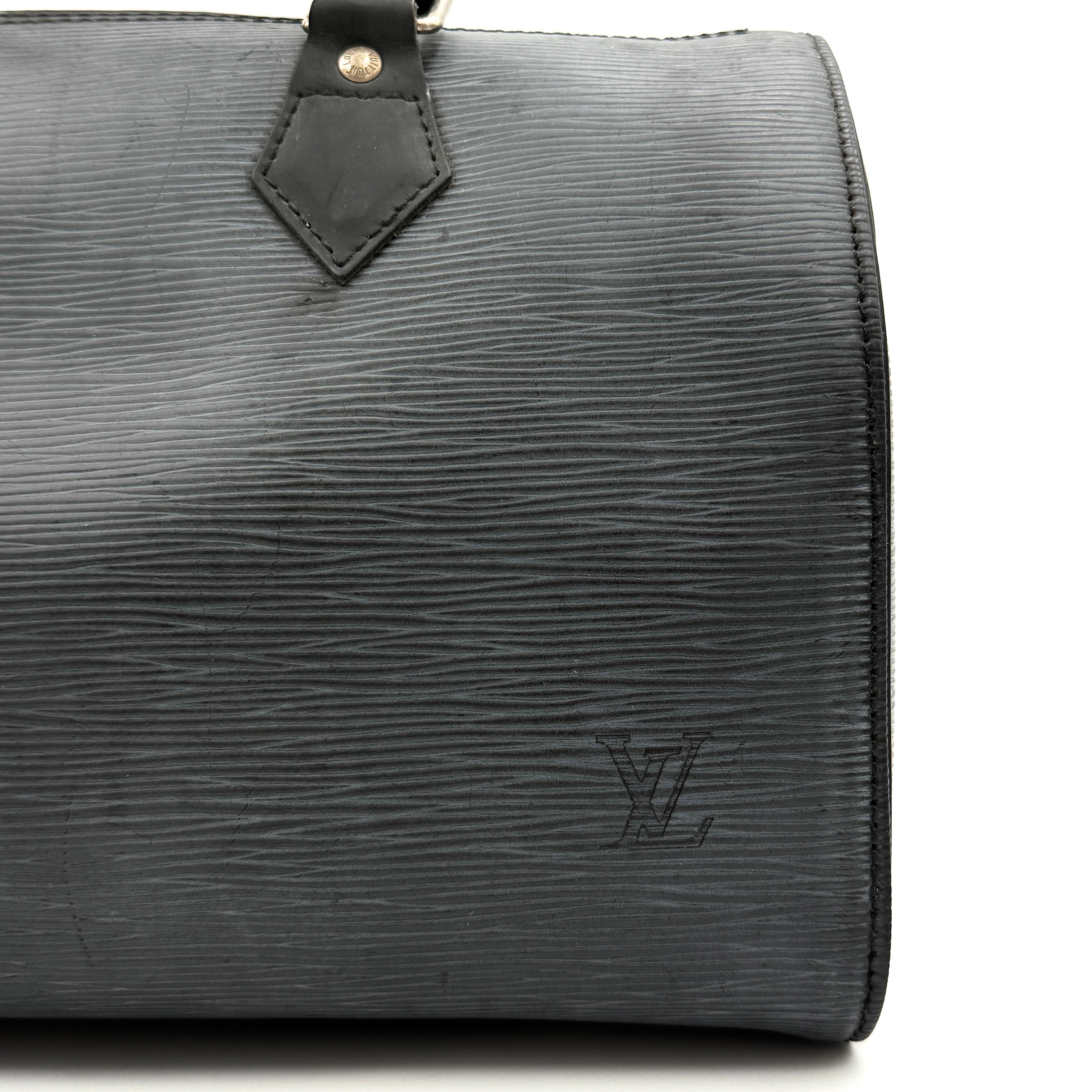 Louis Vuitton Epi Speedy 30 Handbag Black