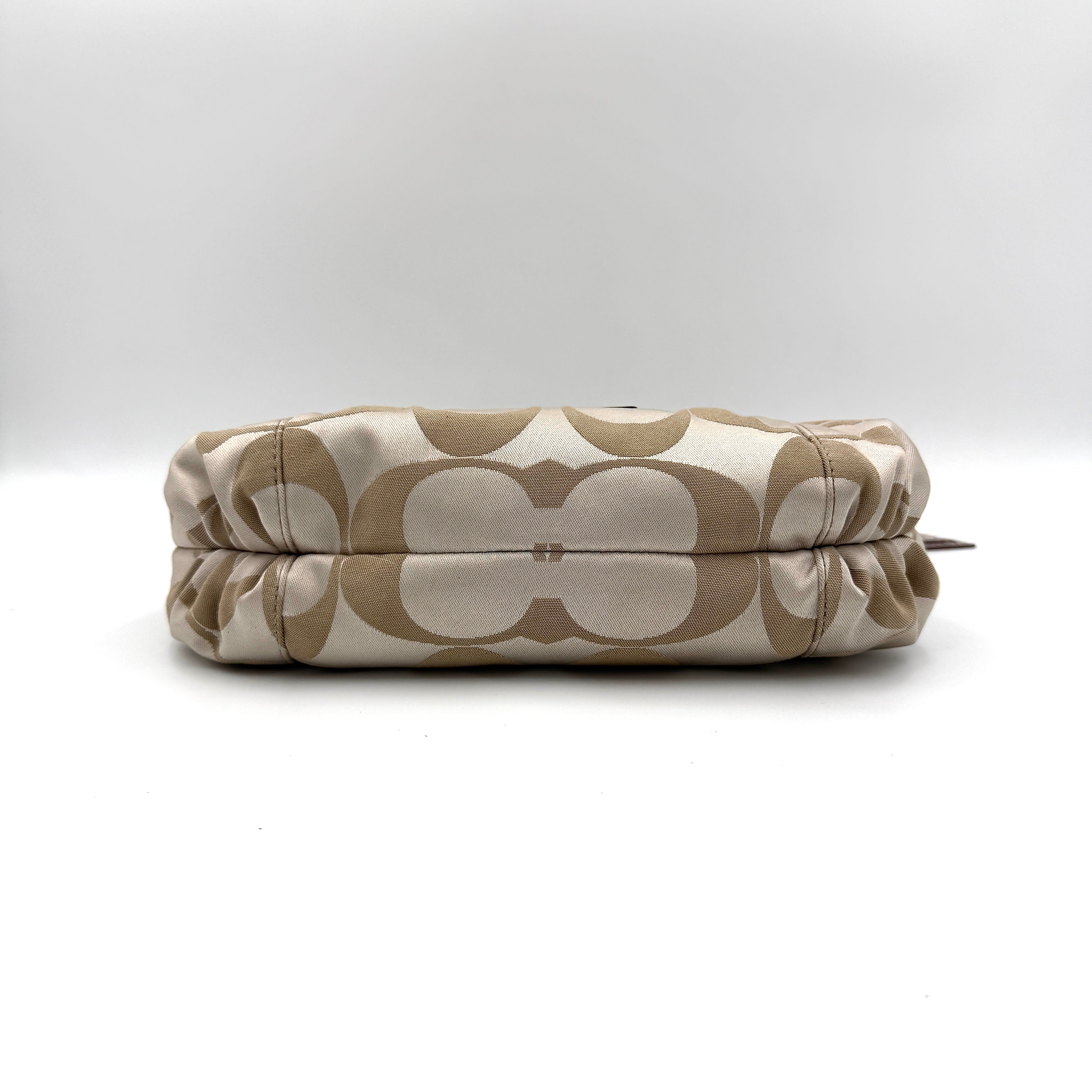 Coach 2Way Poppy Shoulder Bag Beige/Gold