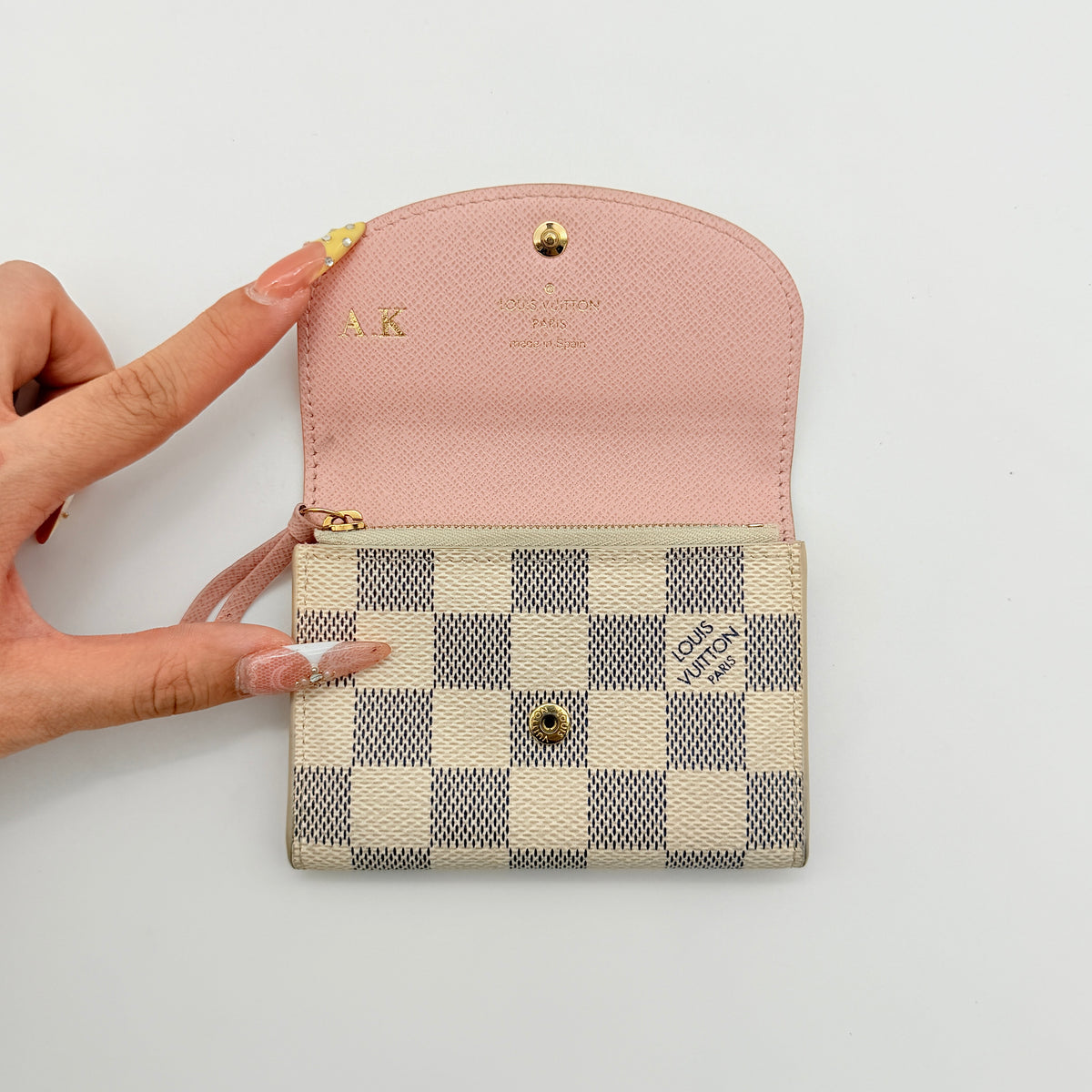 Louis Vuitton Damier Azur Rosalie Coin Purse Rose Ballerine