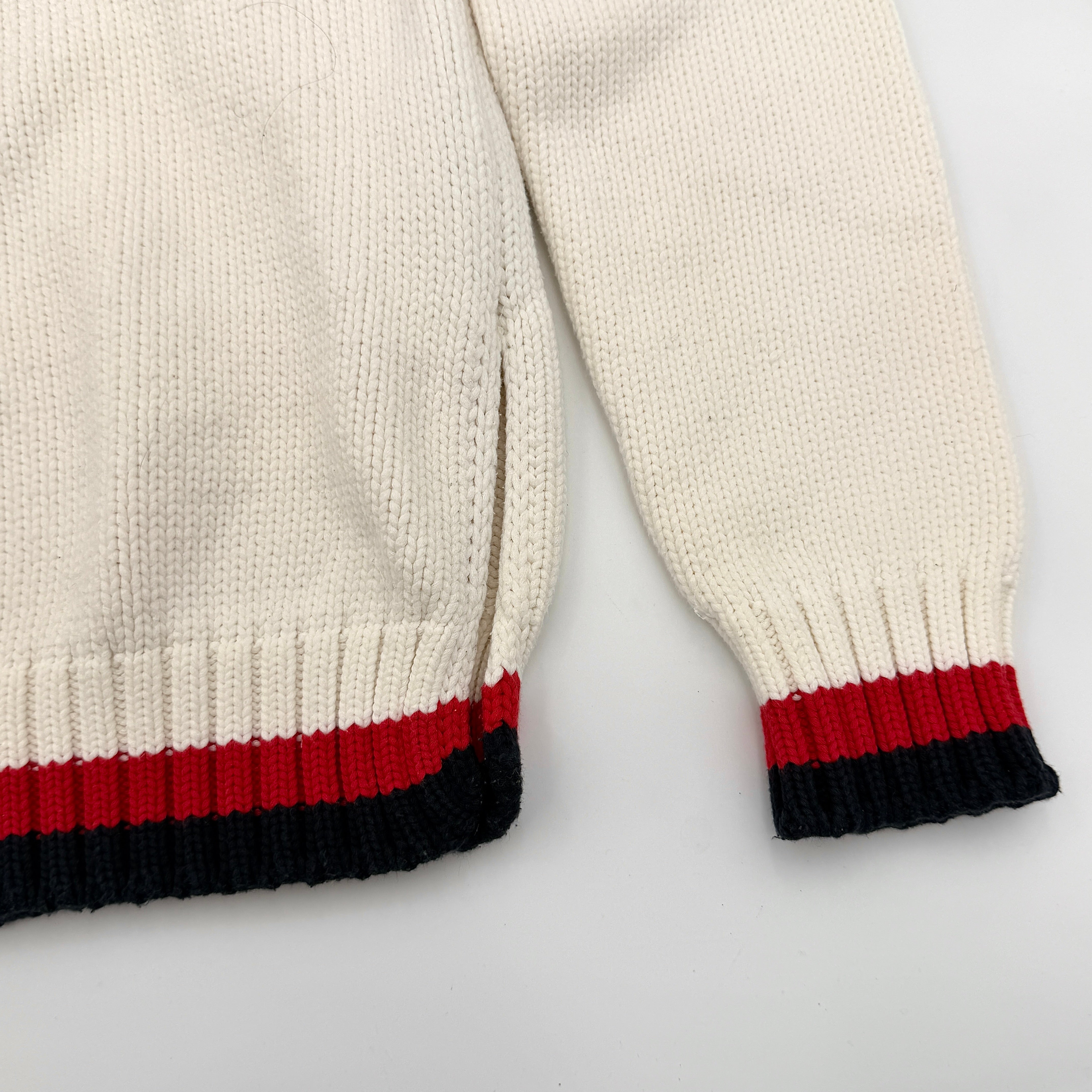 (36) Fendi x Fila Logo Knitsweater White/Red