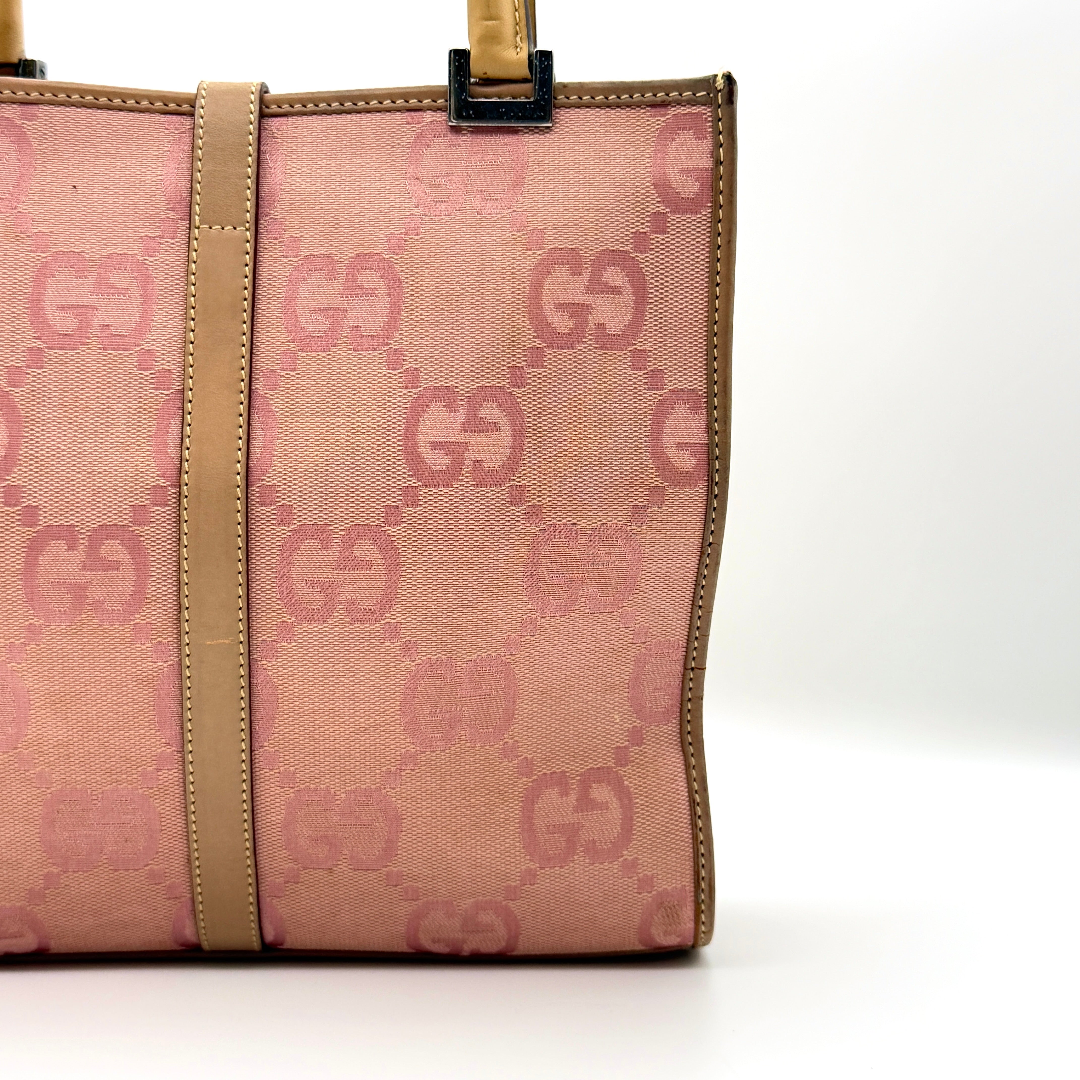 Gucci GG Monogram Jackie Tote Bag Pink