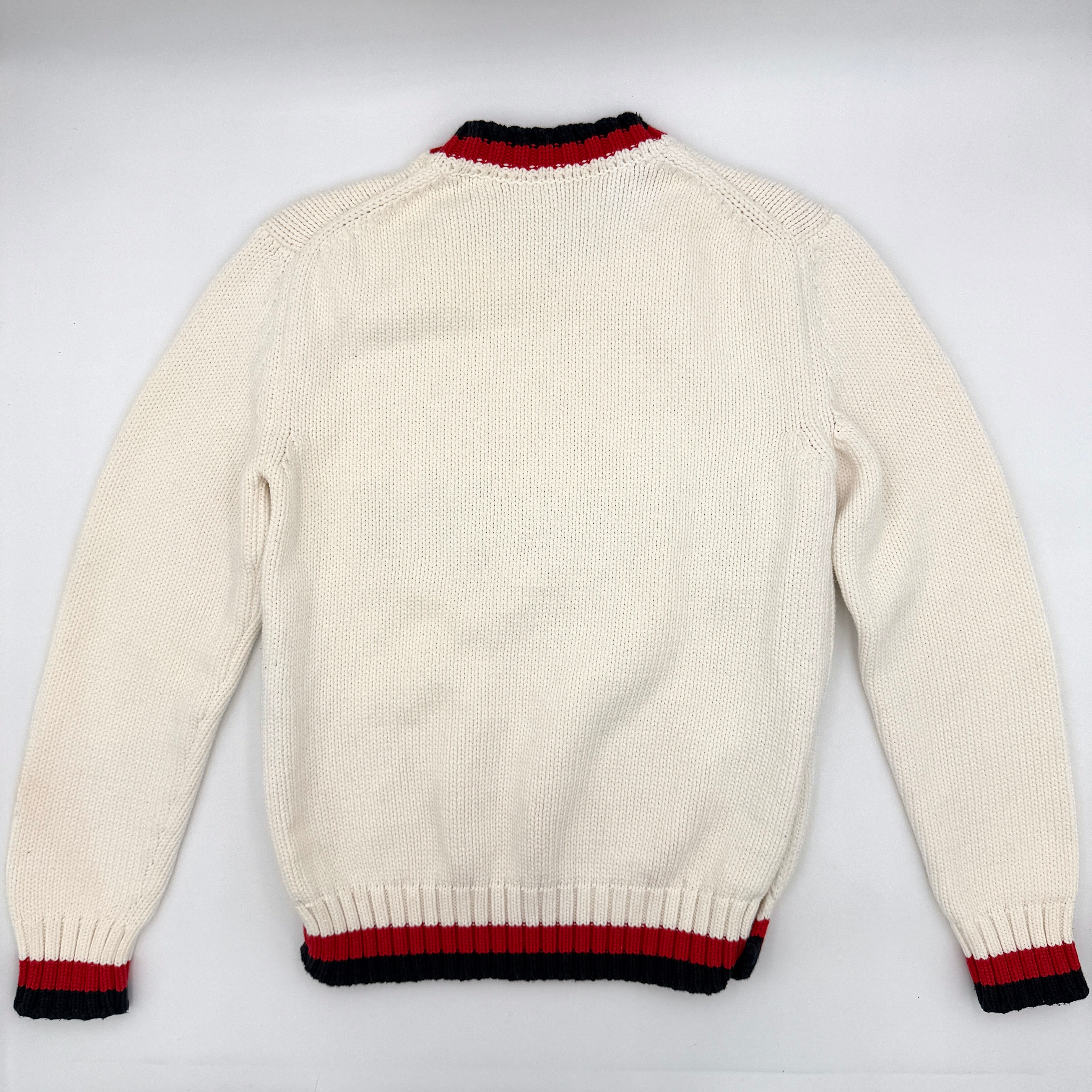 (36) Fendi x Fila Logo Knitsweater White/Red
