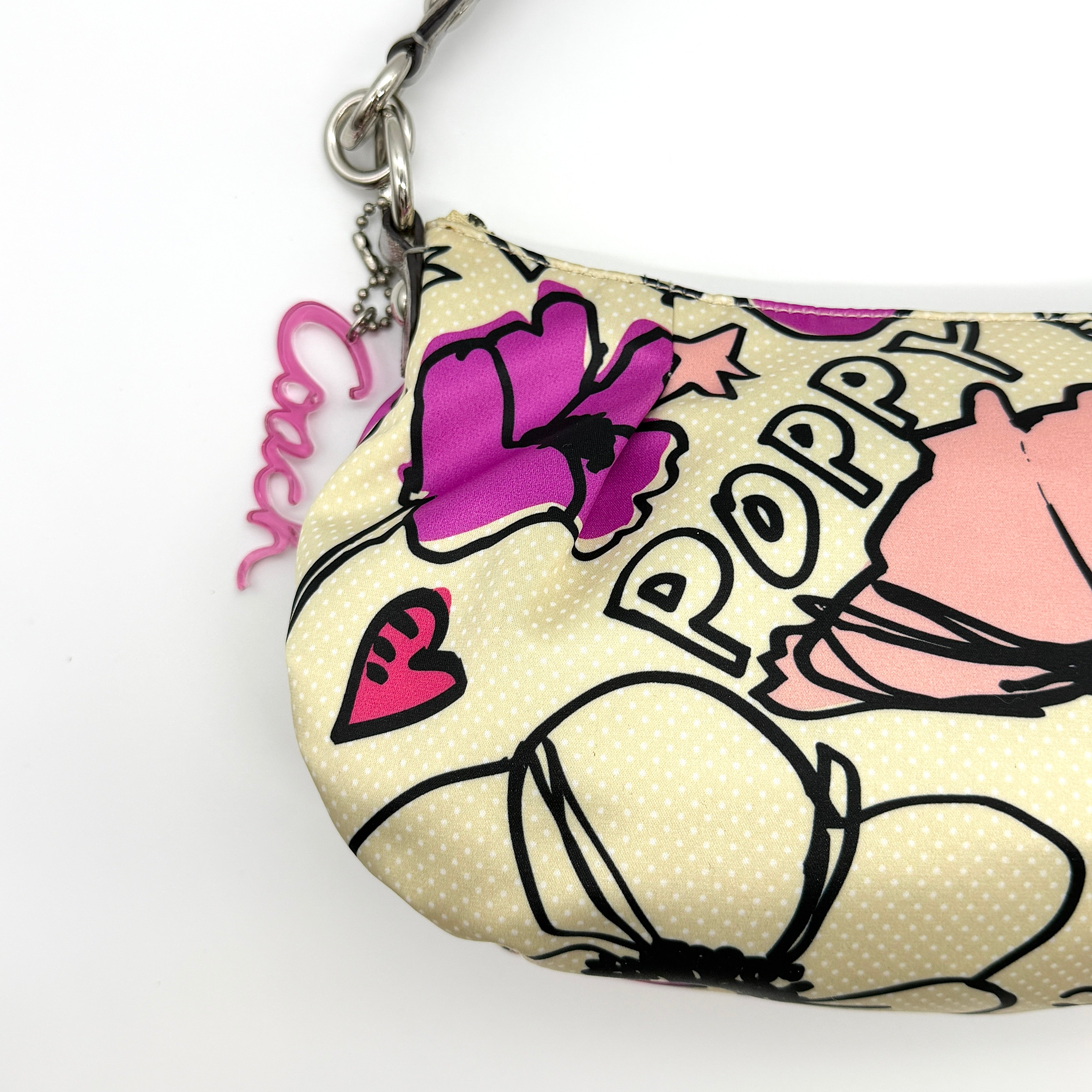 Coach 2Way Multicolour Satin Poppy Shoulder Bag Multi