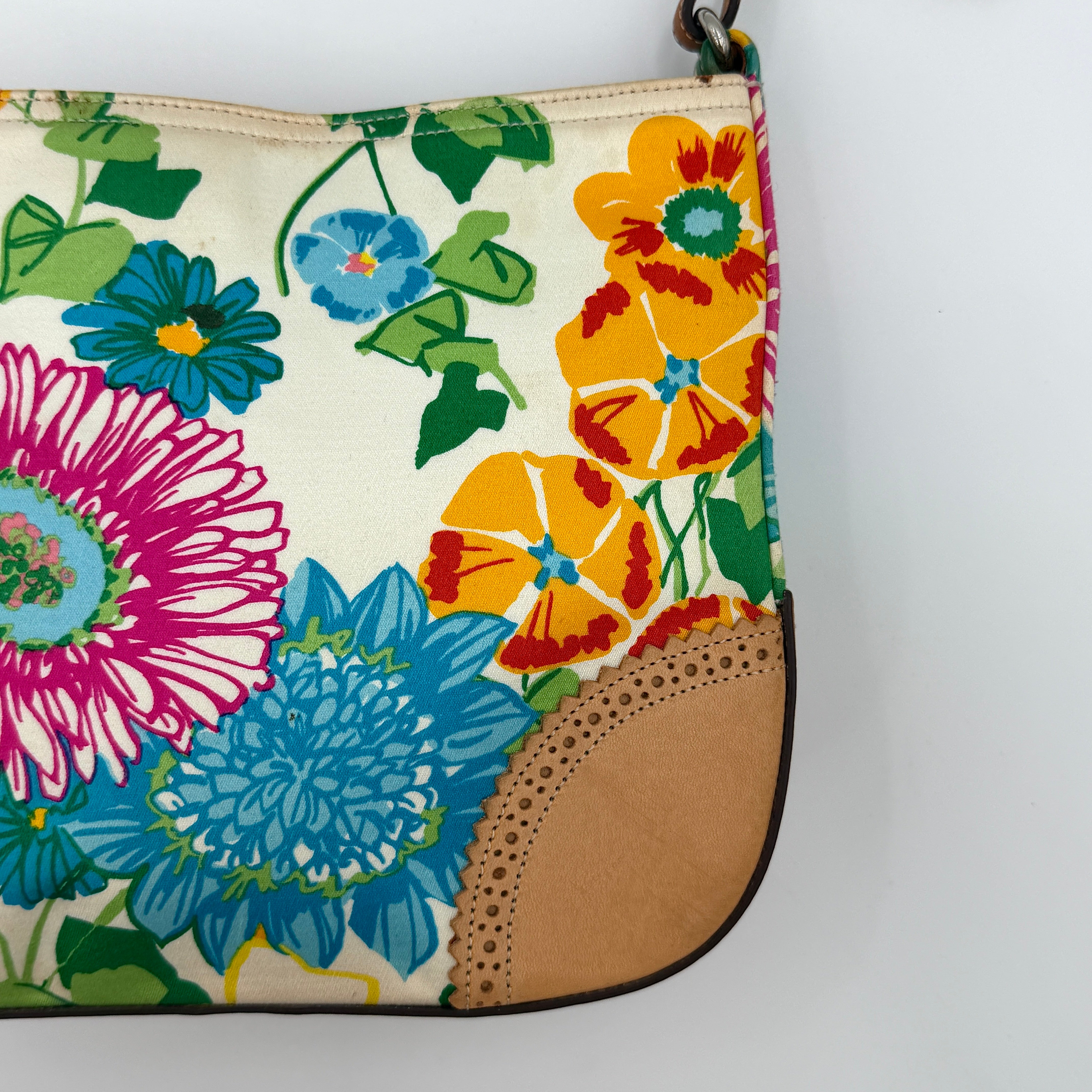 Coach Girlie Floral Hobo Shoulder Bag Multicolor