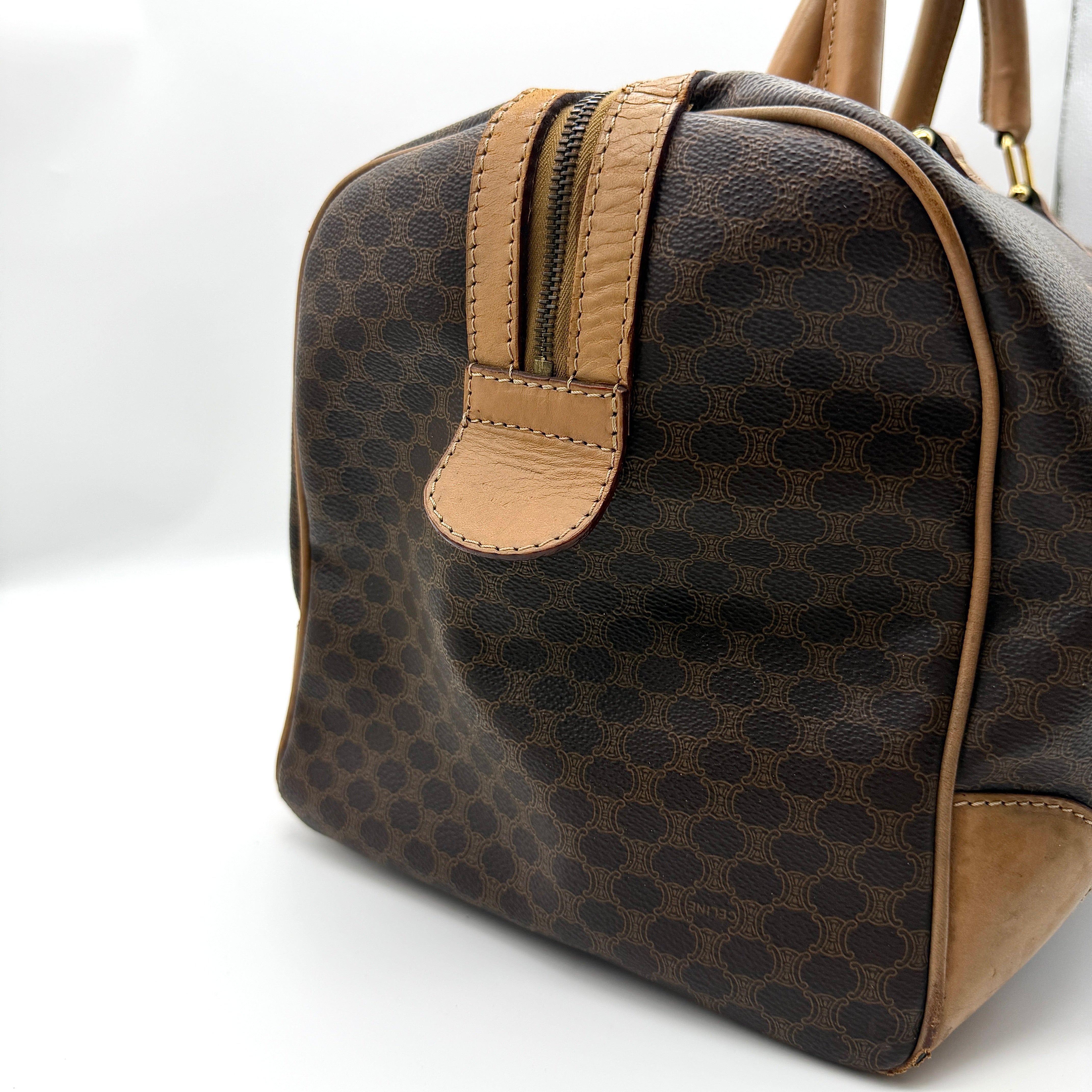 Celine Macadam Triomphe Duffle Bag Brown/Tan