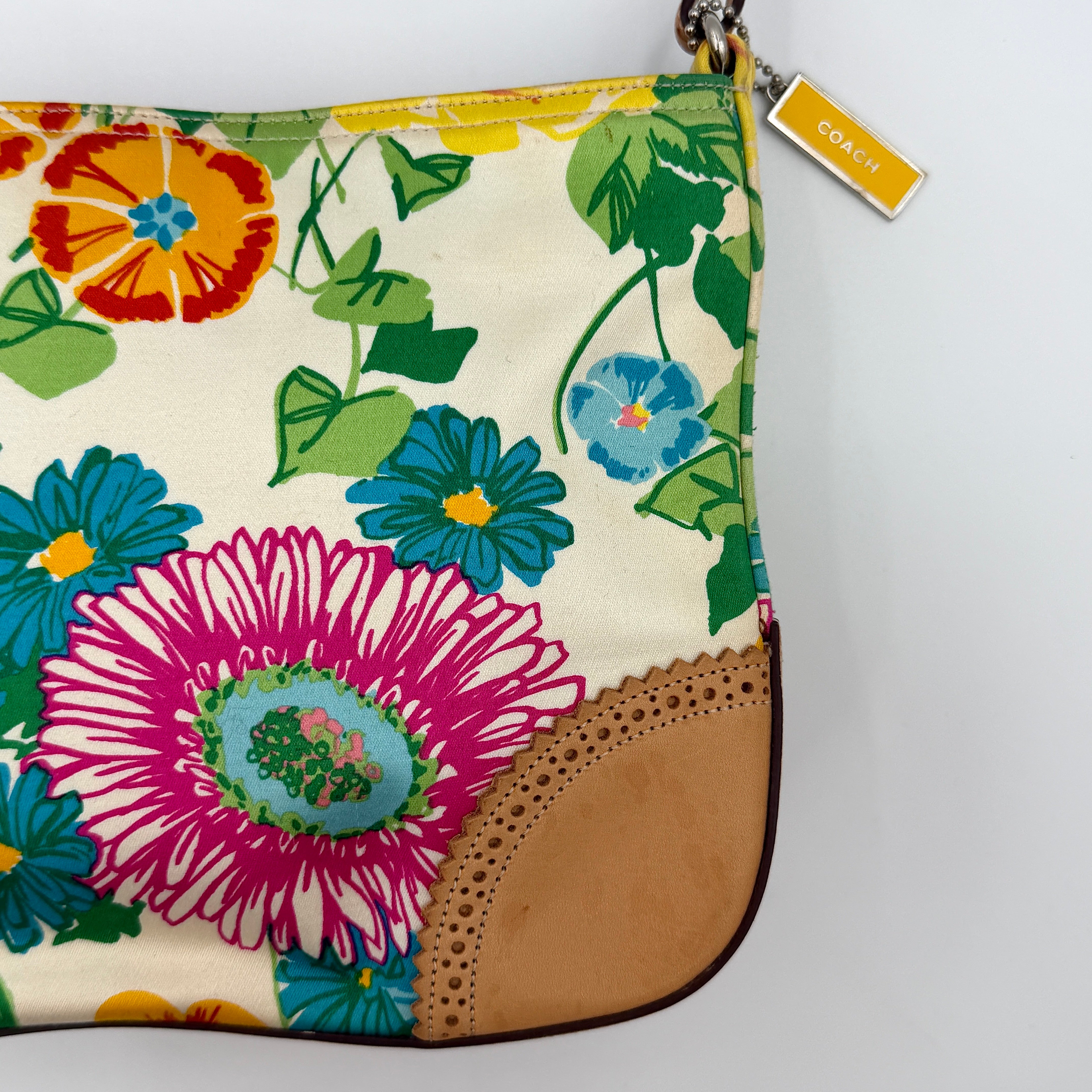 Coach Girlie Floral Hobo Shoulder Bag Multicolor