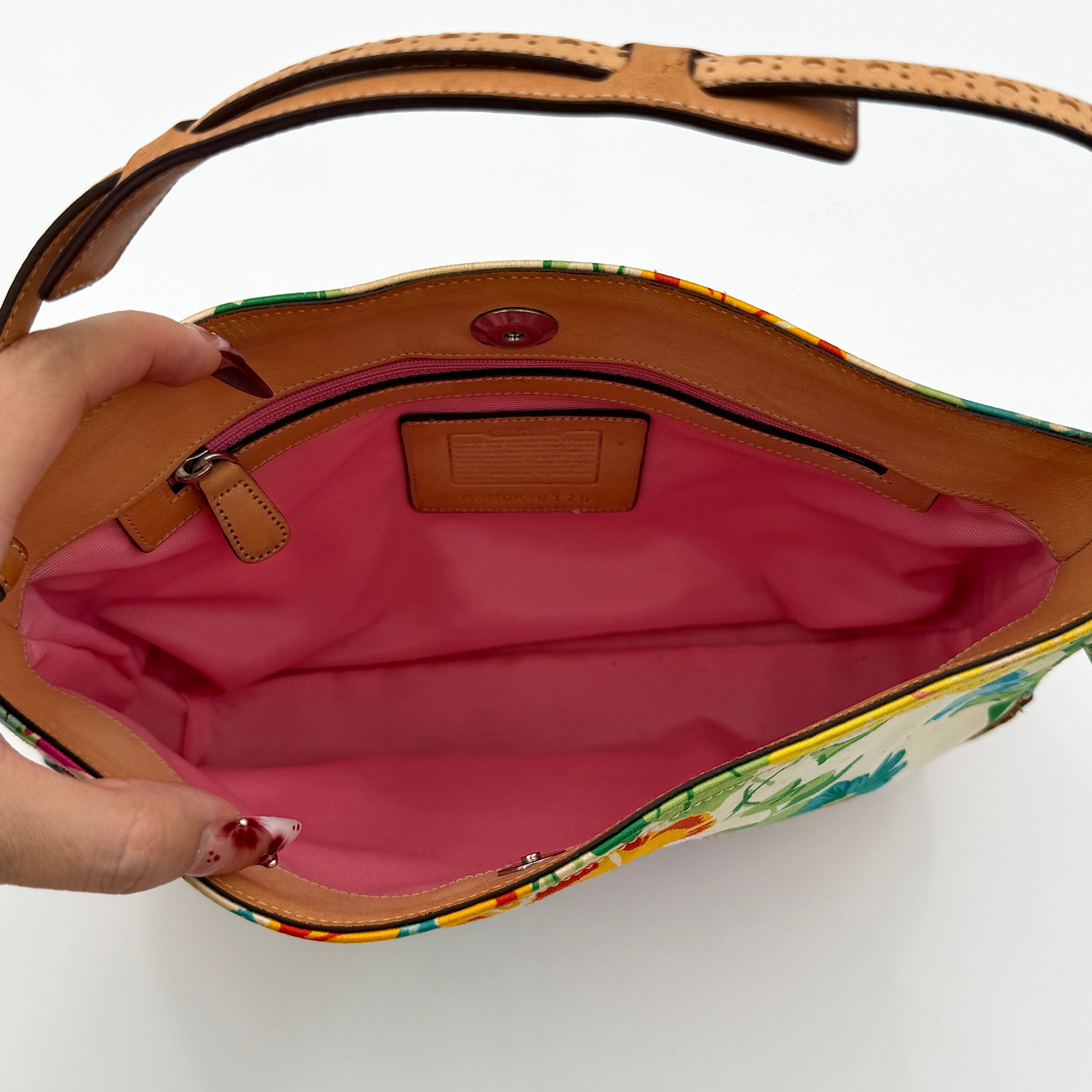 Coach Girlie Floral Hobo Shoulder Bag Multicolor