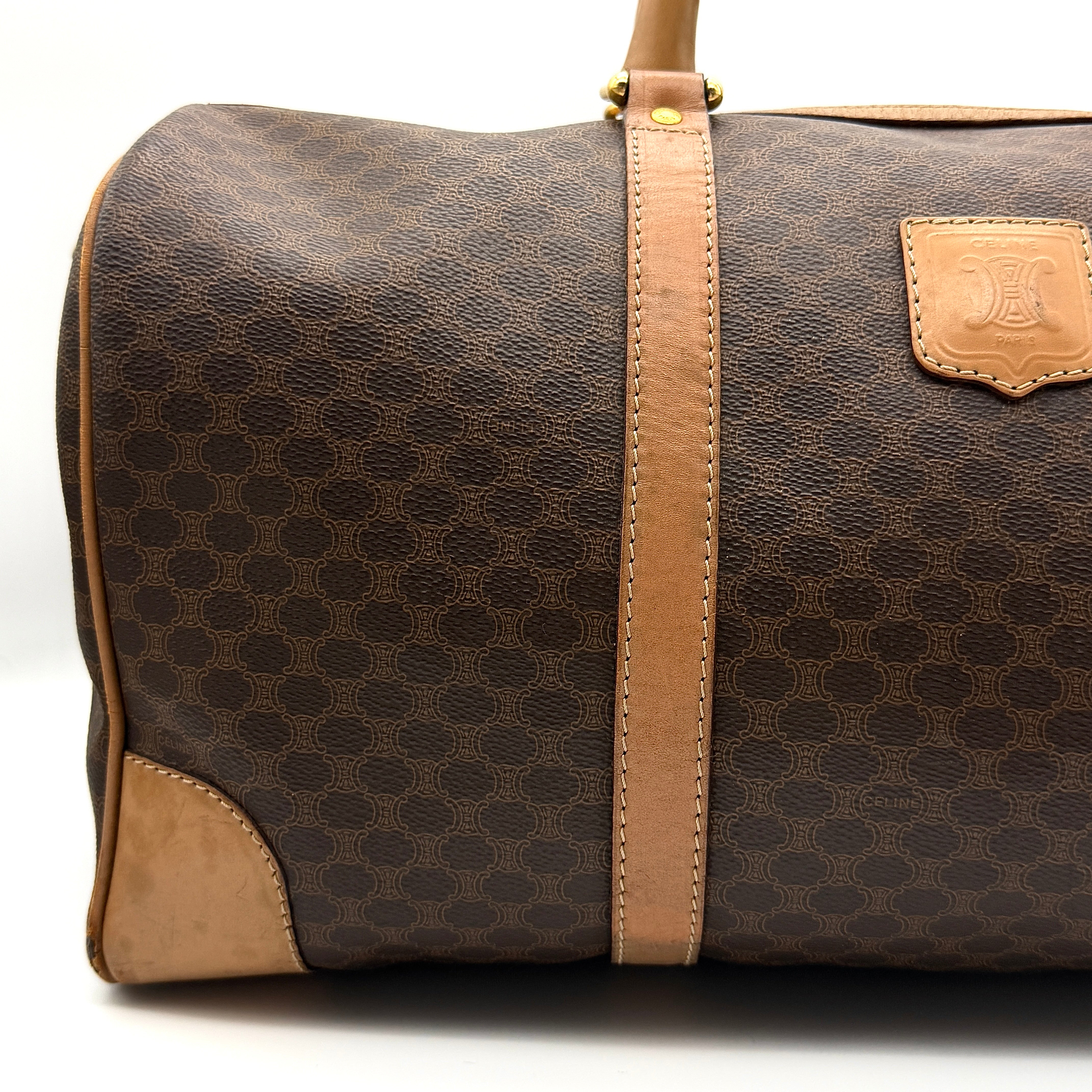 Celine Macadam Triomphe Duffle Bag Brown/Tan