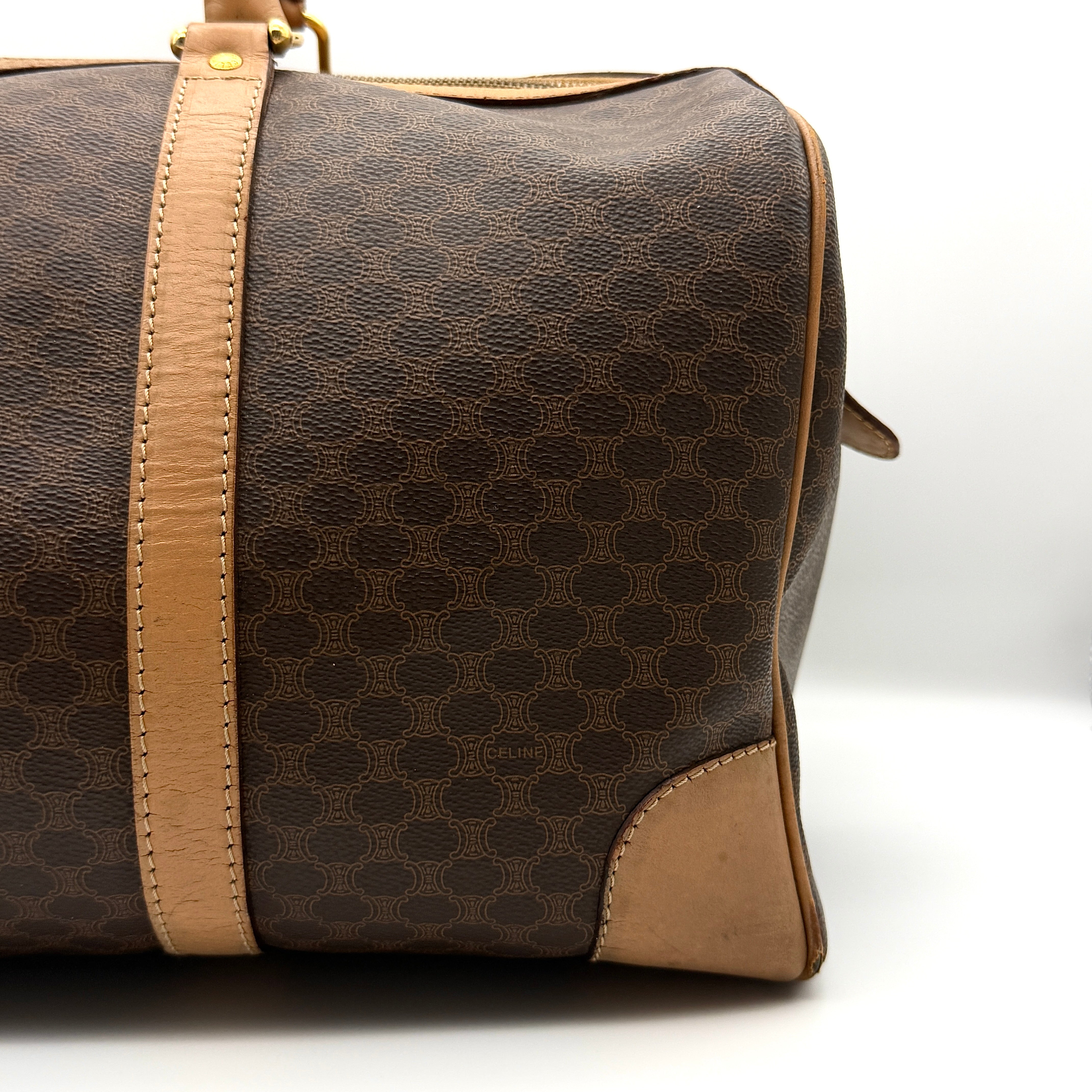 Celine Macadam Triomphe Duffle Bag Brown/Tan