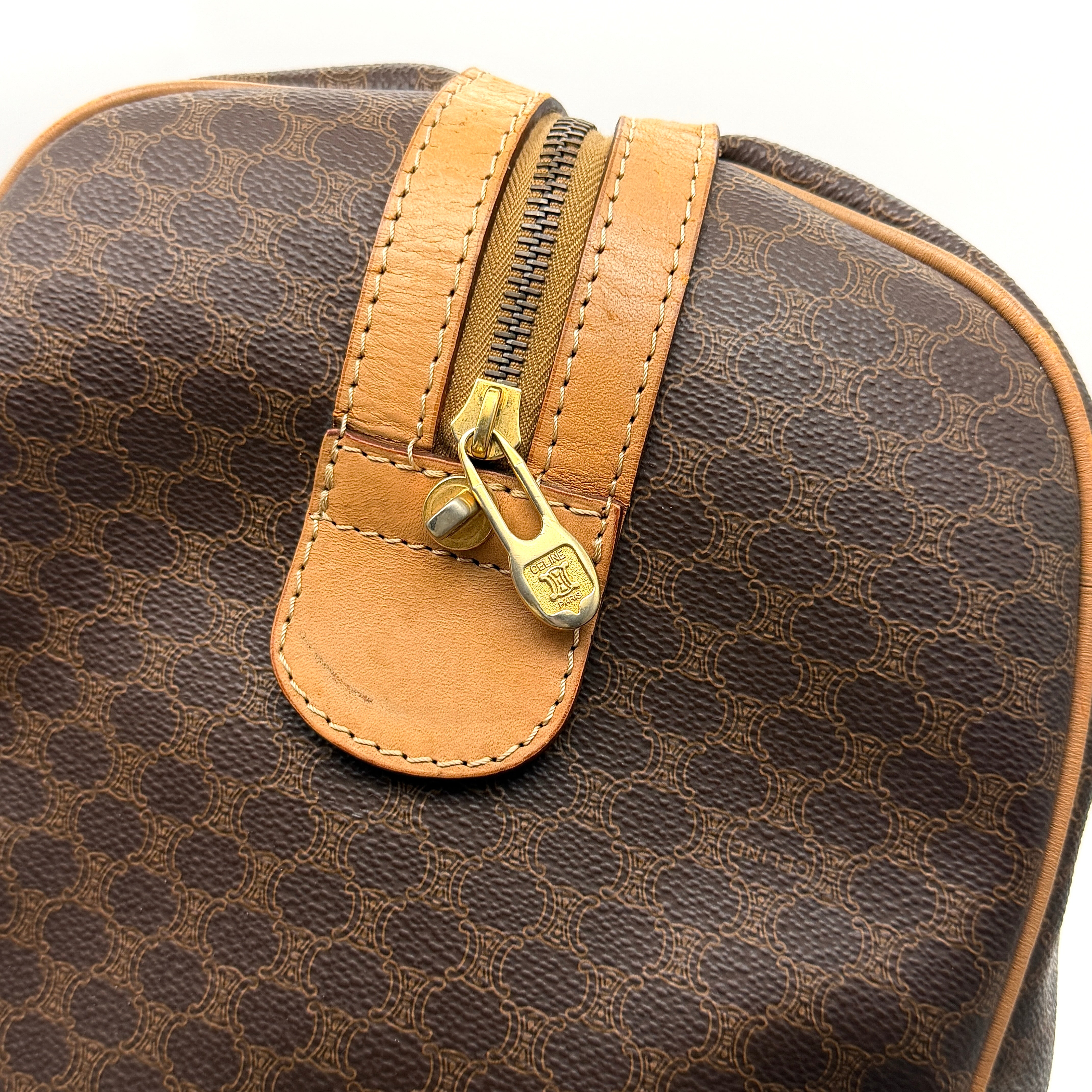 Celine Macadam Triomphe Duffle Bag Brown/Tan