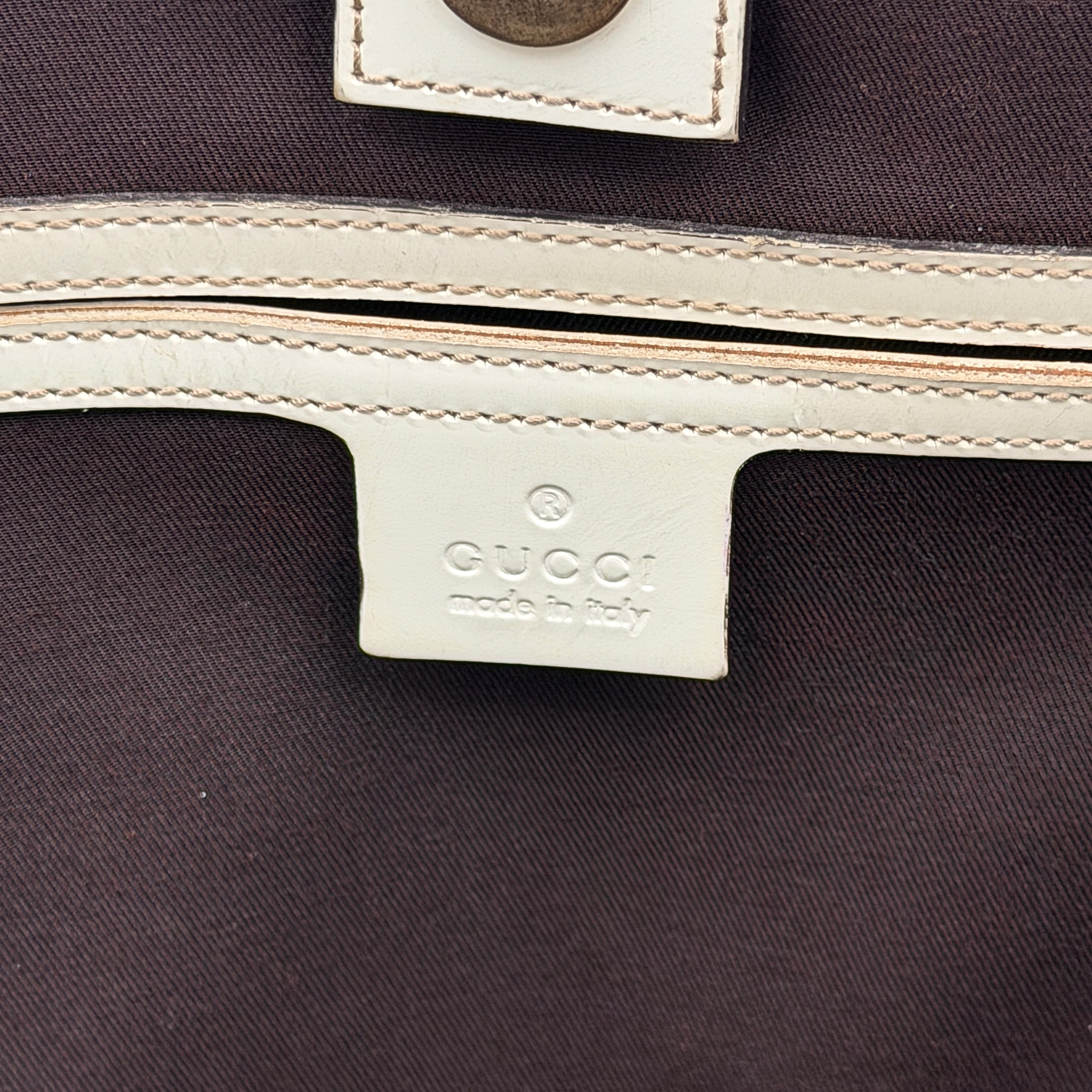 Gucci GG Monogram Supreme PVC Tote Bag Beige/Gold