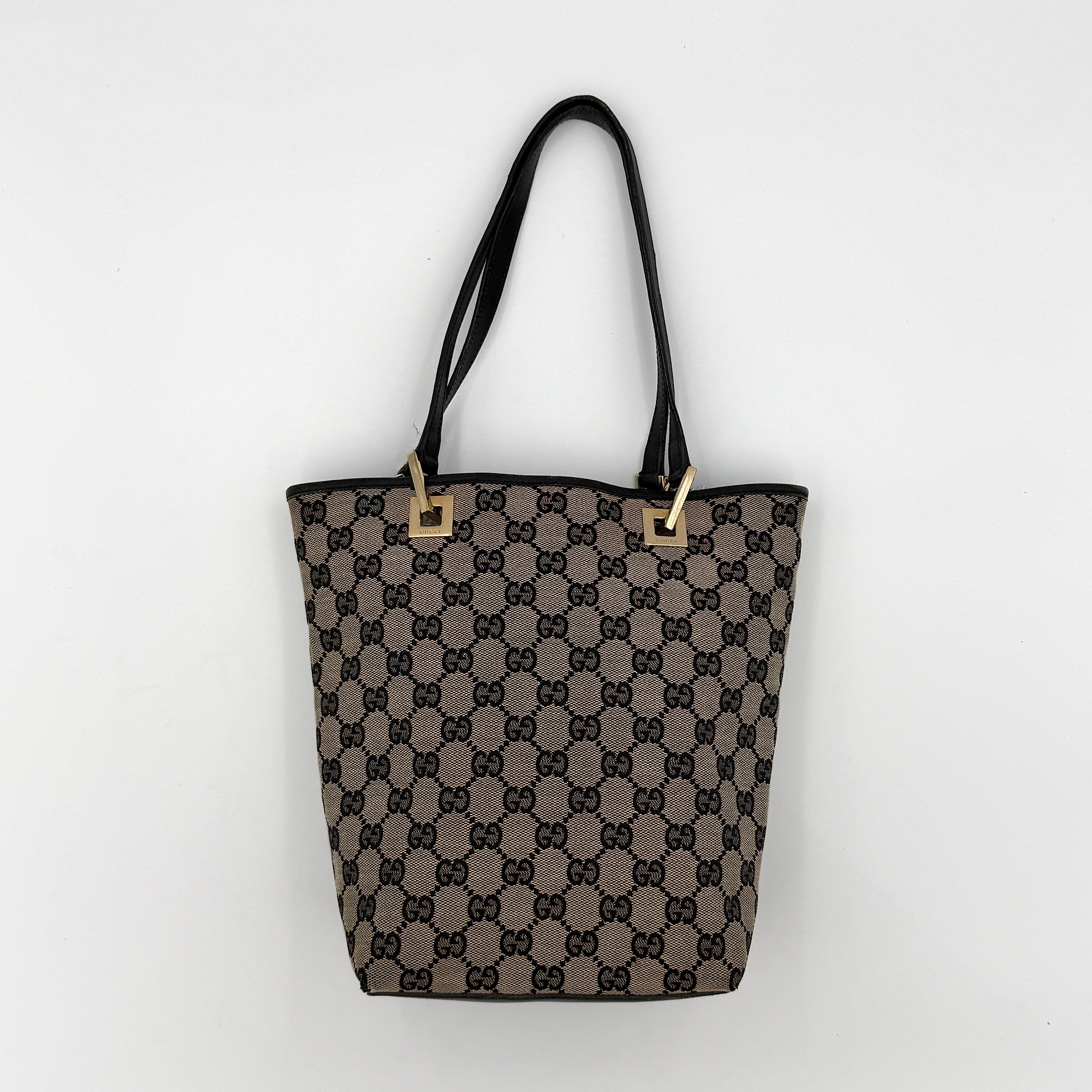 Gucci GG Monogram Tote Bag Black/Grey