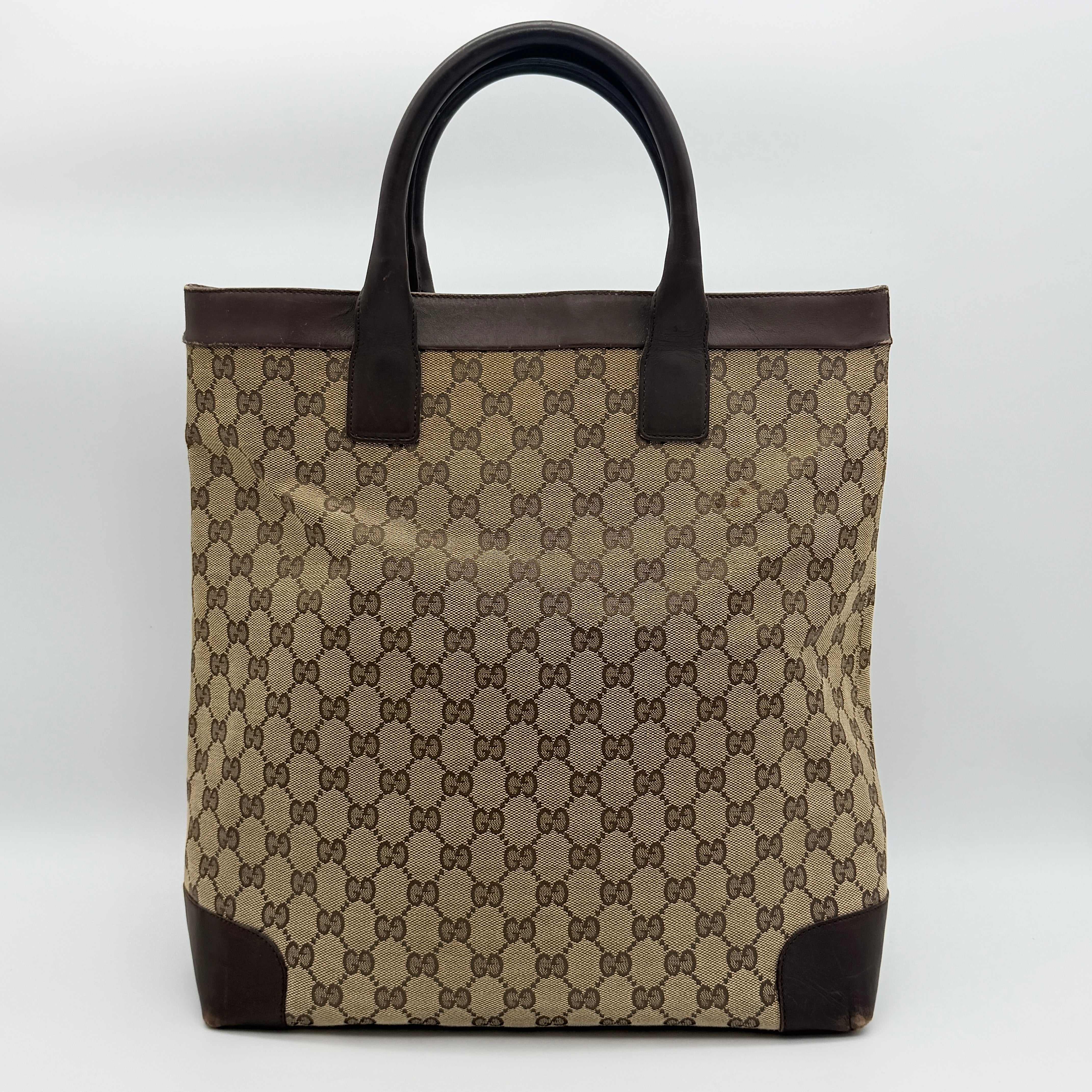 Gucci GG Monogram Tote Bag Beige/Brown