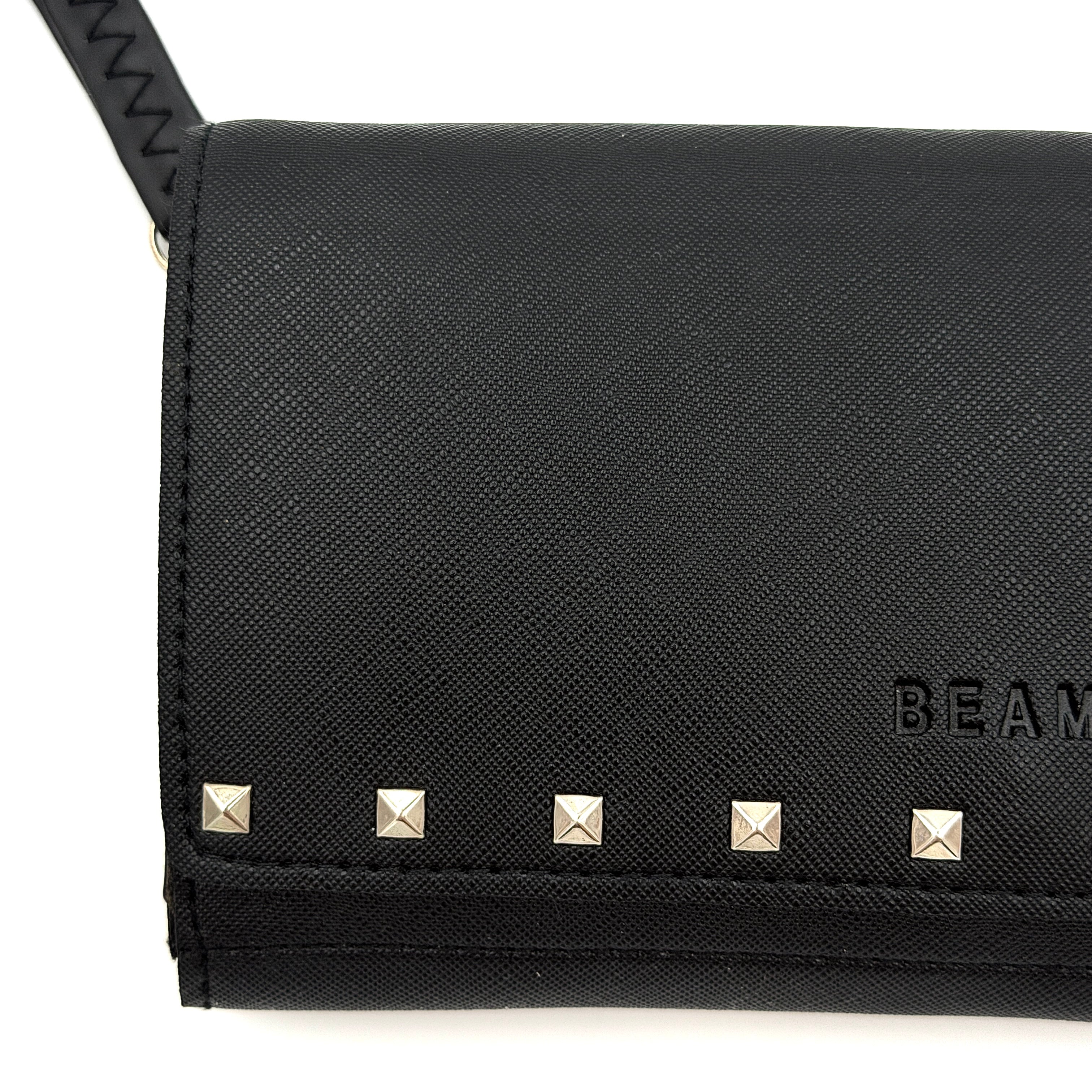 BEAMS Studded Crossbody Bag Black