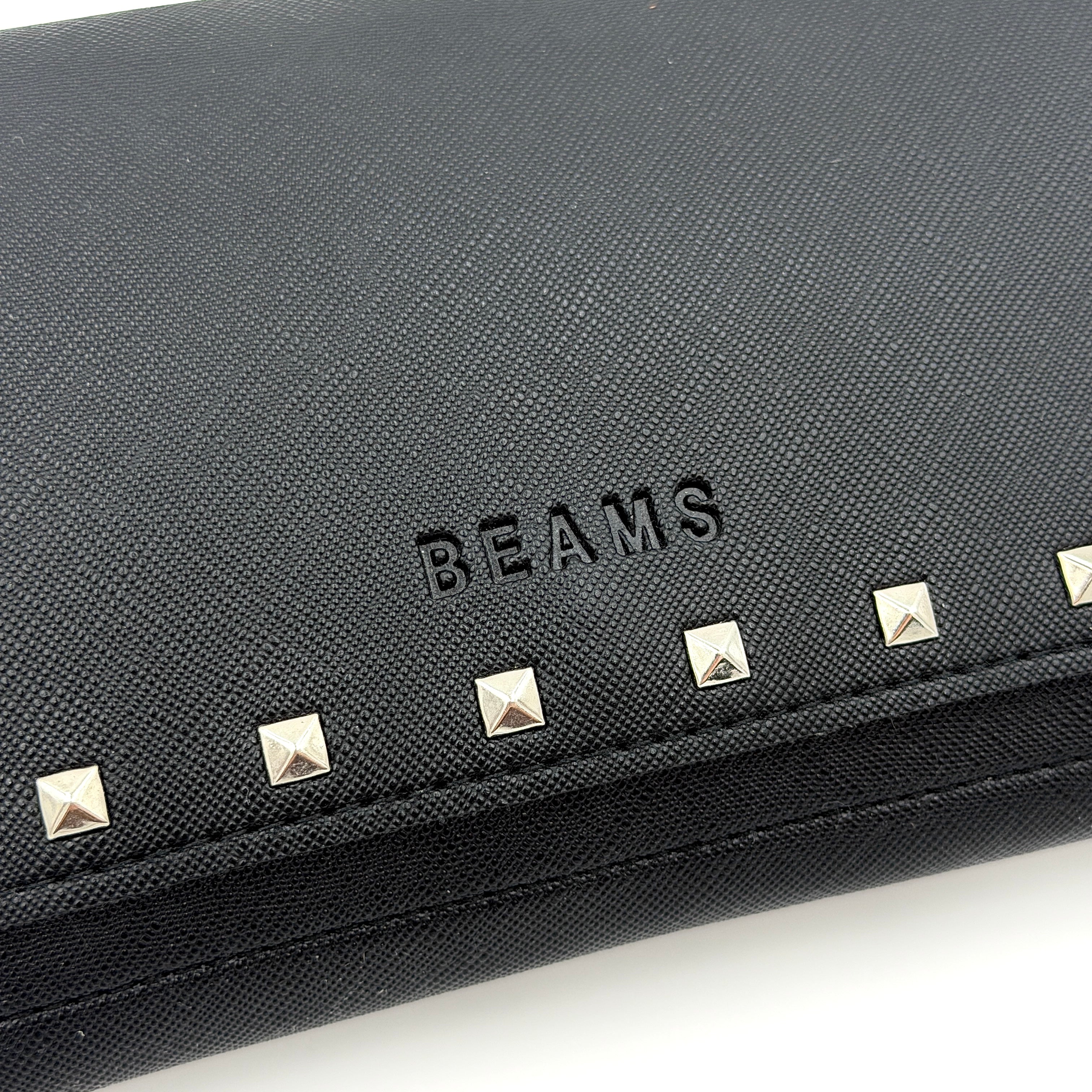 BEAMS Studded Crossbody Bag Black