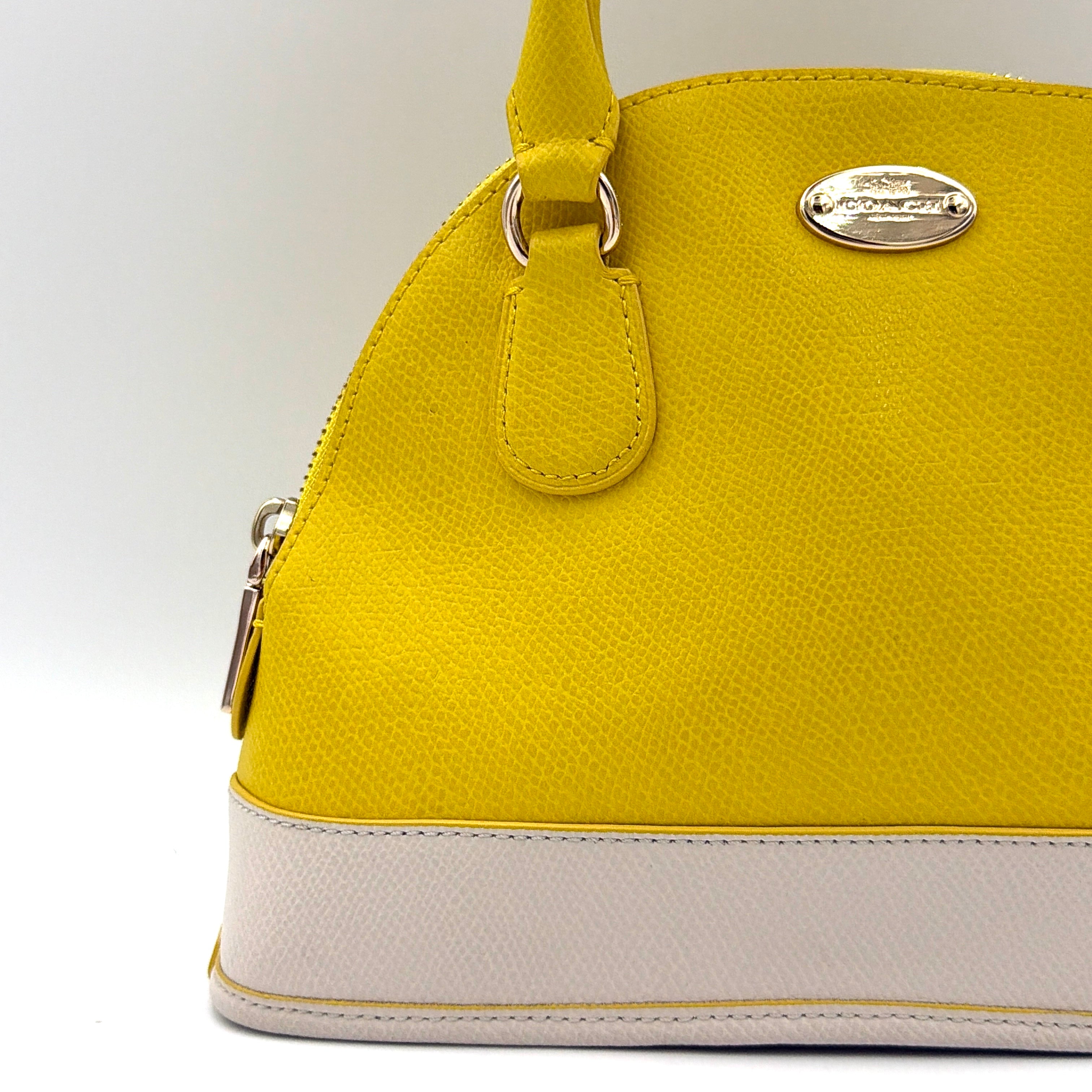 Coach 2Way Mini Cora Domed Handbag Yellow
