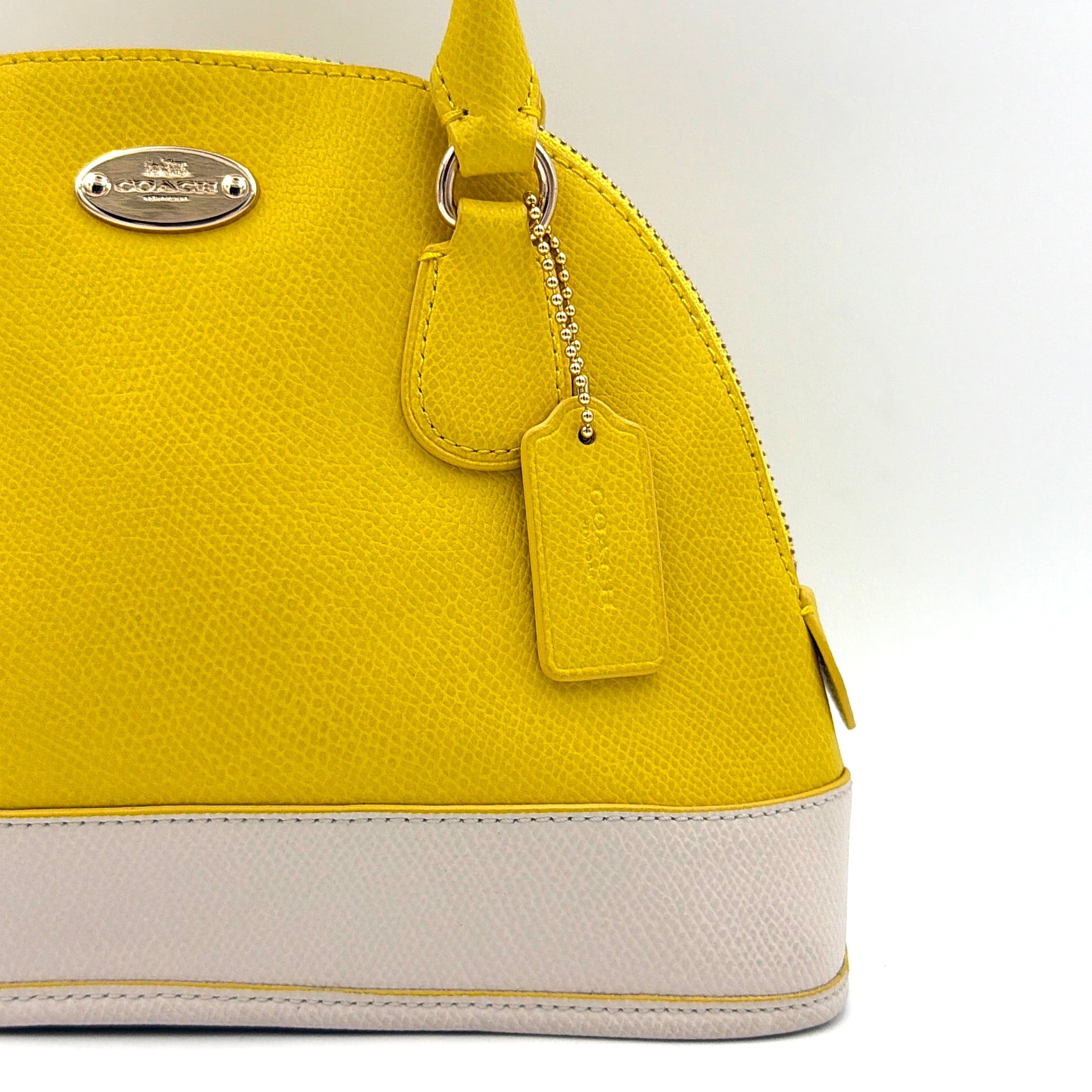 Coach 2Way Mini Cora Domed Handbag Yellow