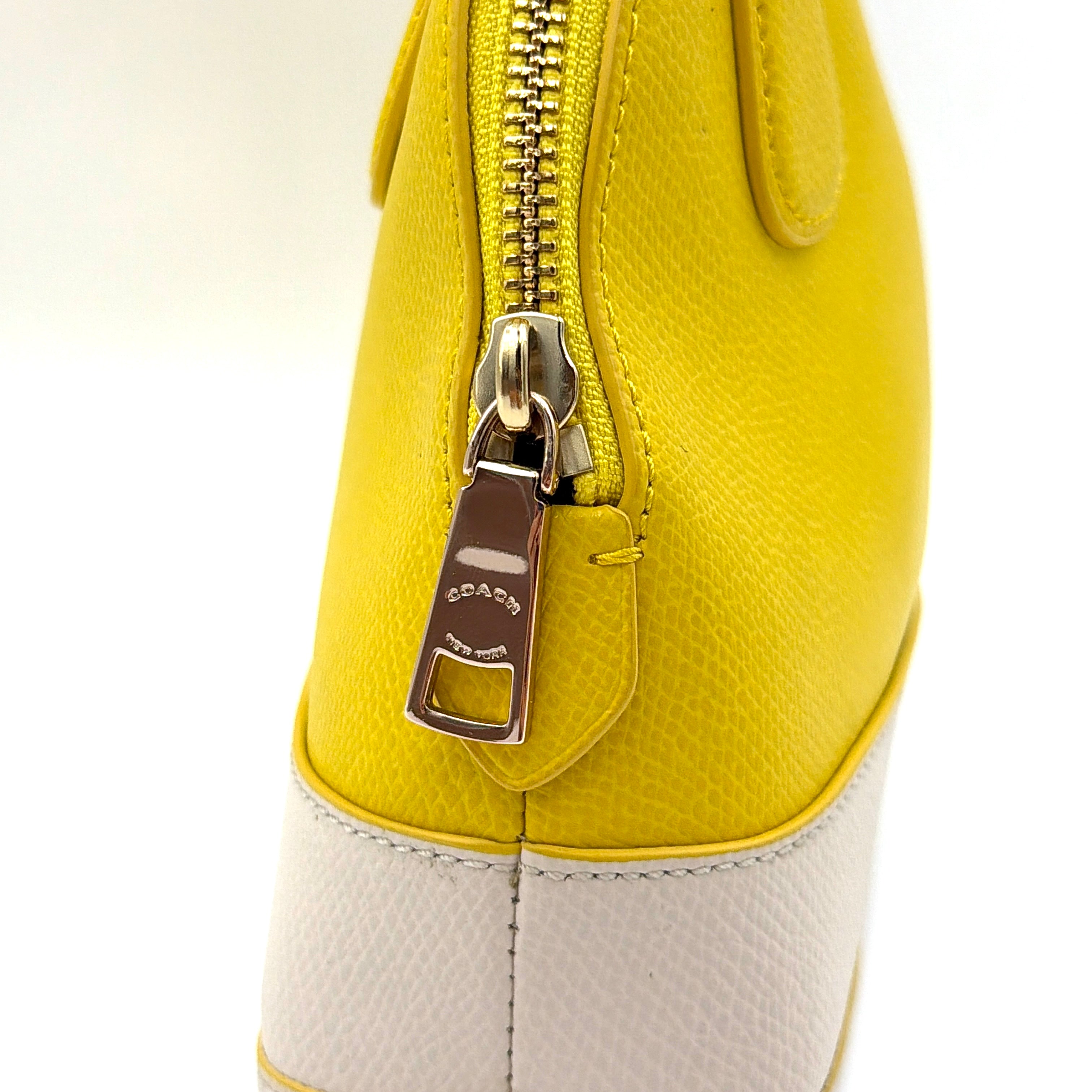 Coach 2Way Mini Cora Domed Handbag Yellow