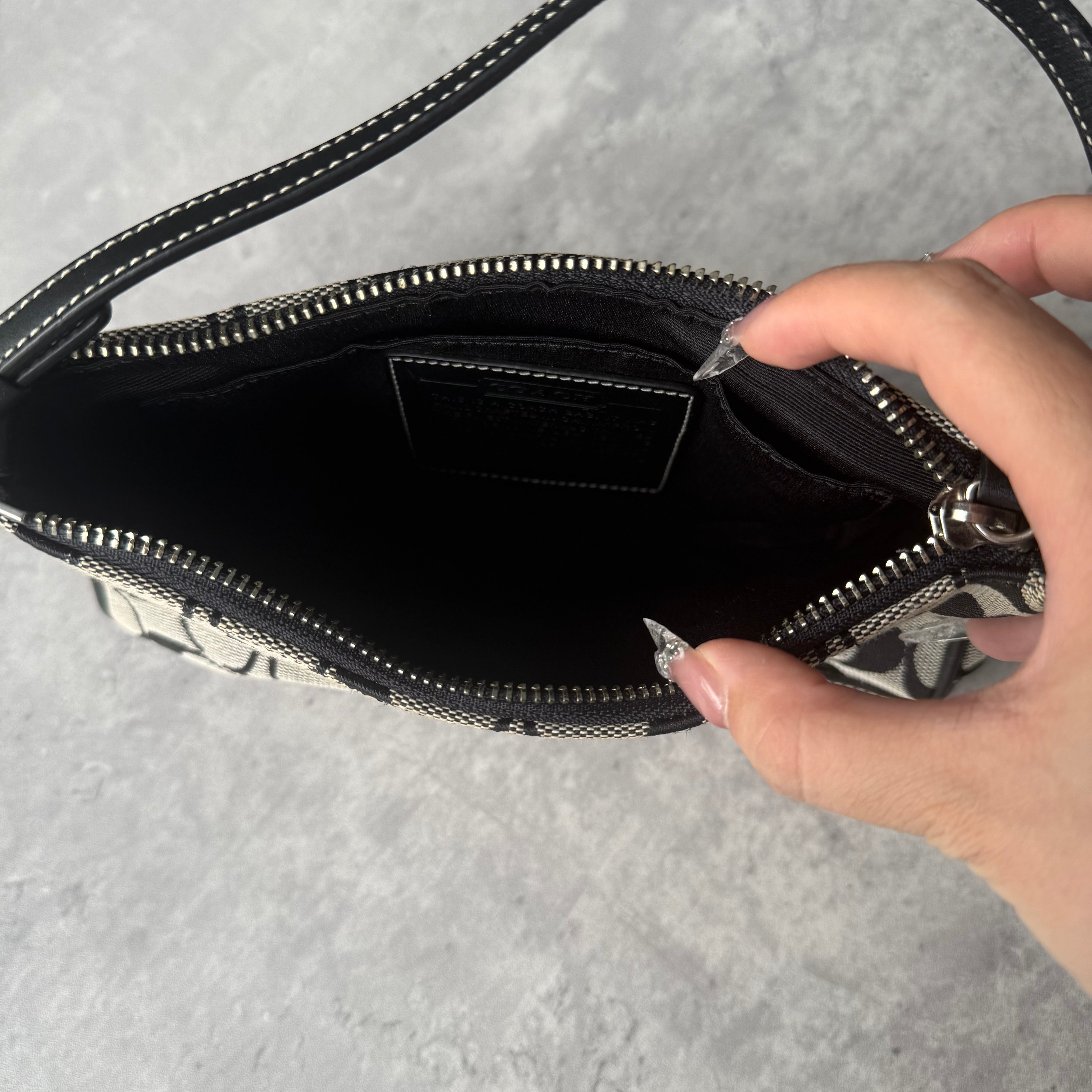 Coach Y2K Demi Shoulder Bag Grey/Black
