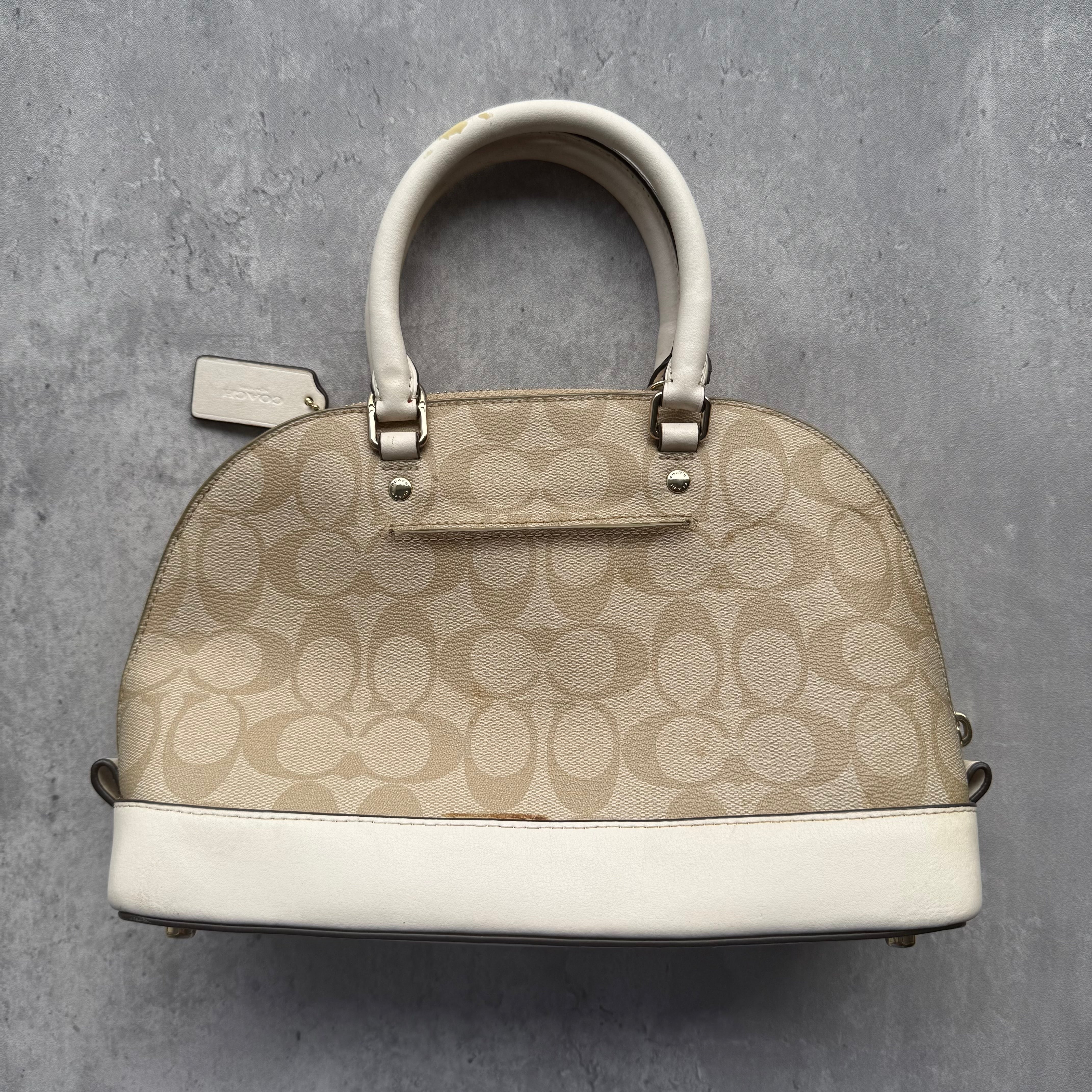 Coach 2Way Signature Sierra Hand Bag Beige/Cream