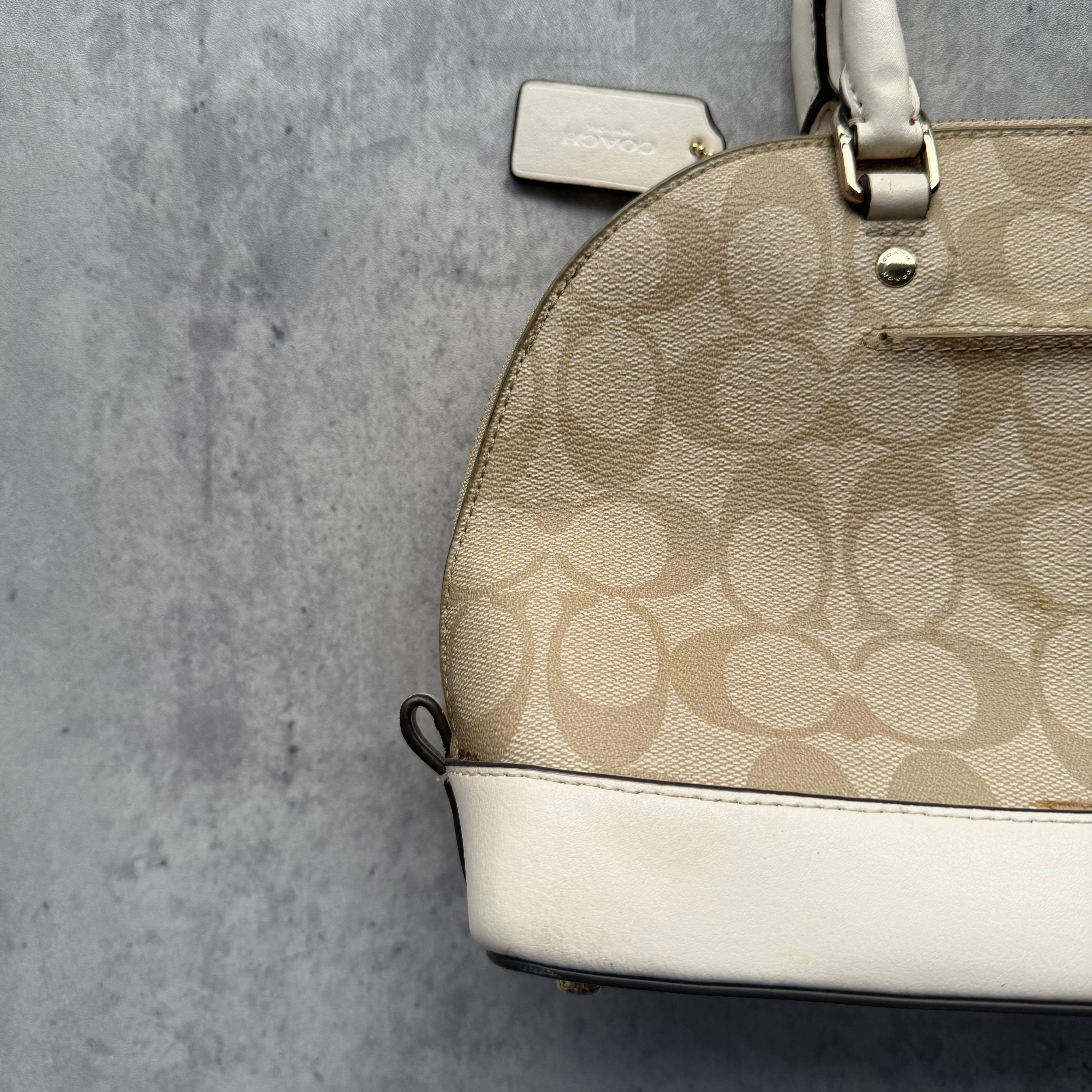 Coach 2Way Signature Sierra Hand Bag Beige/Cream