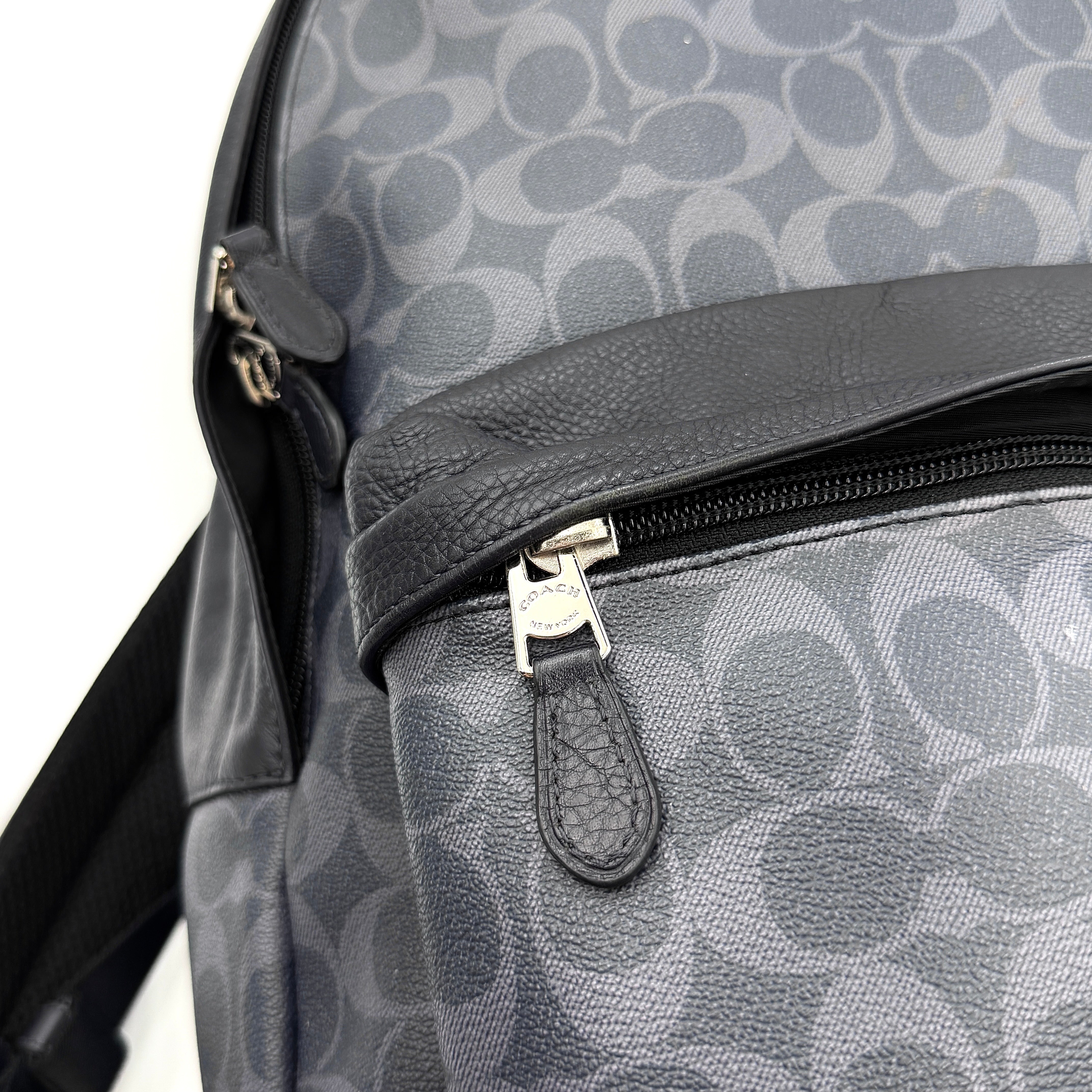 Coach Signature Charles Backpack Navy Blue