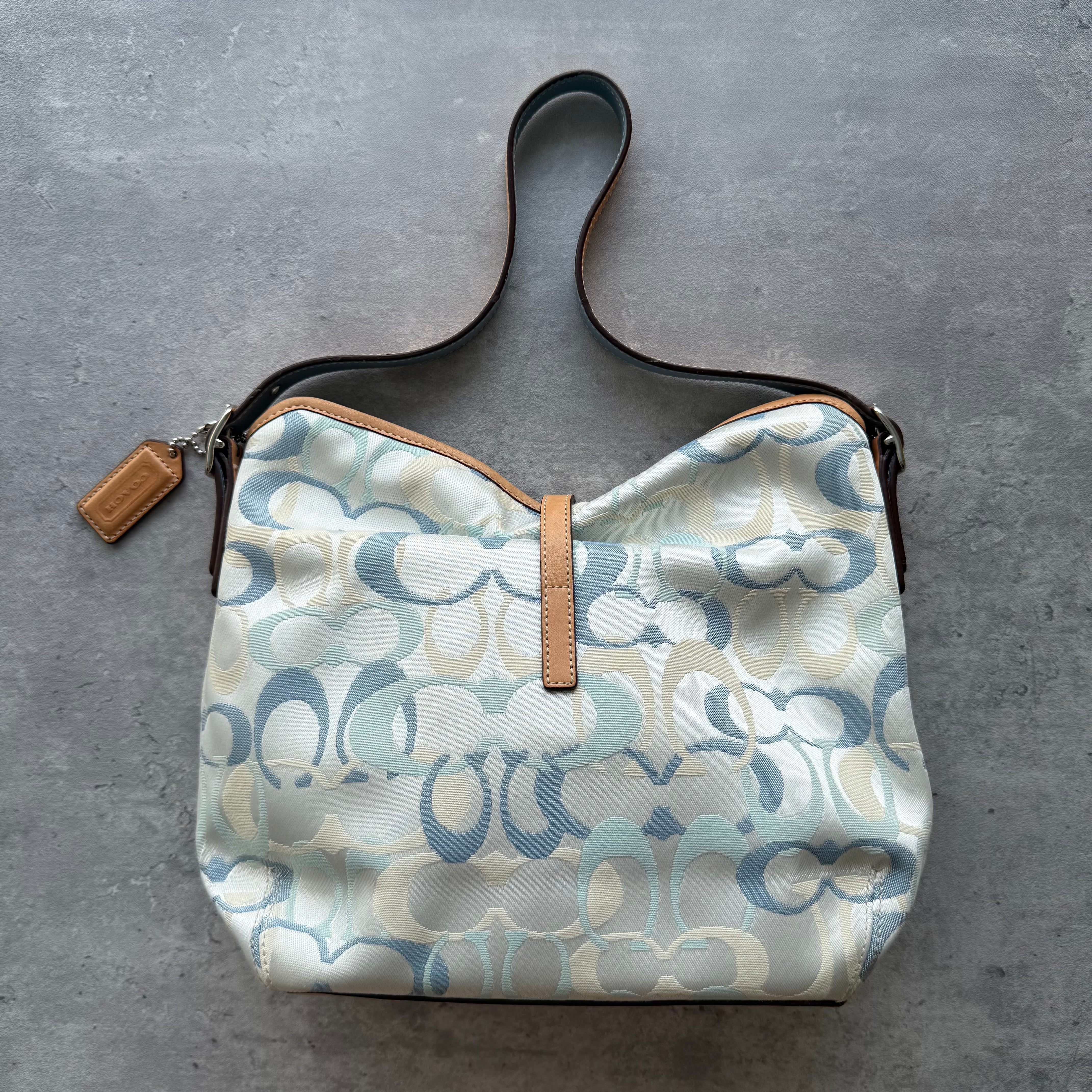 Coach Signature Clip Shoulder Bag Multicolor