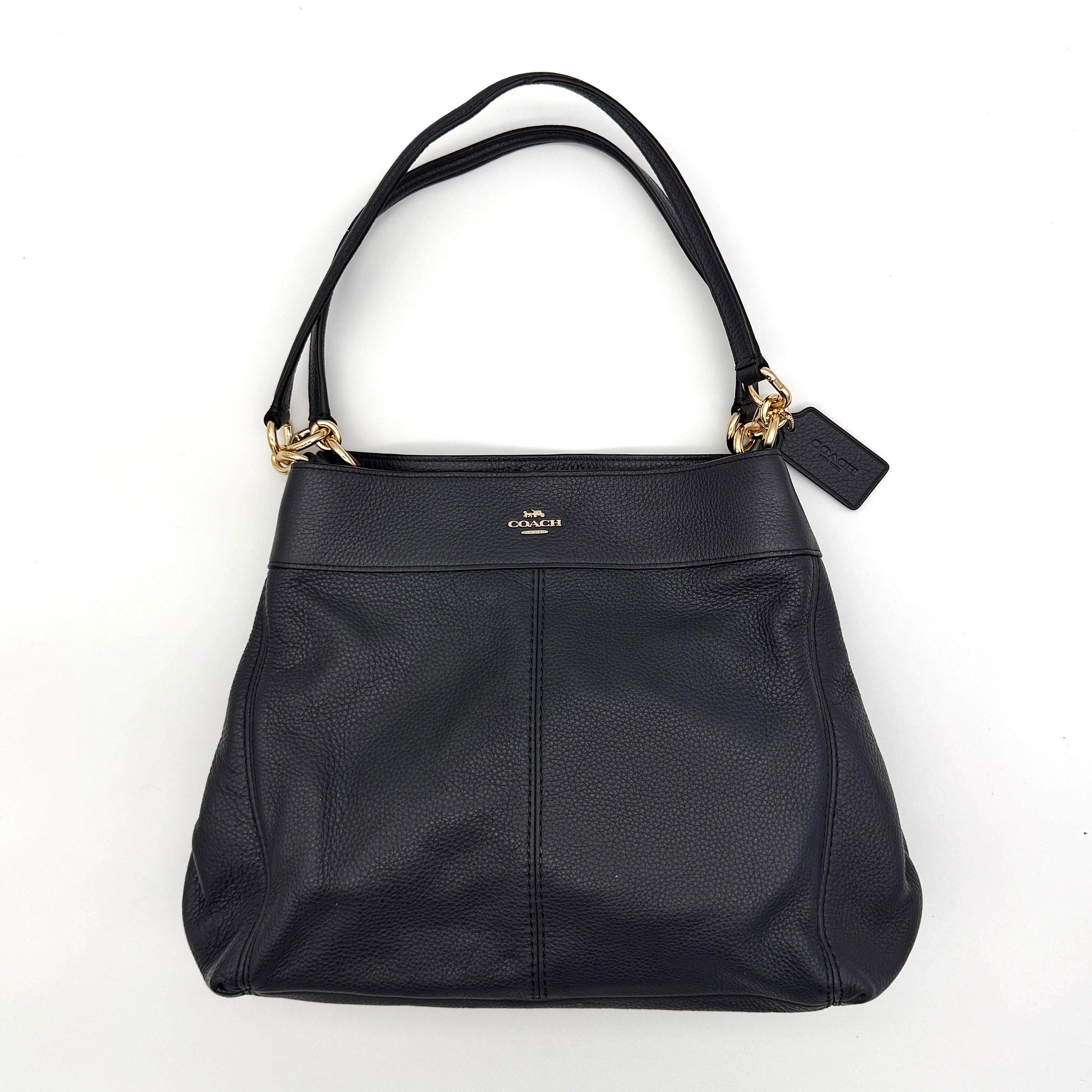 Coach Signature Lexy Shoulder Bag Navy Blue