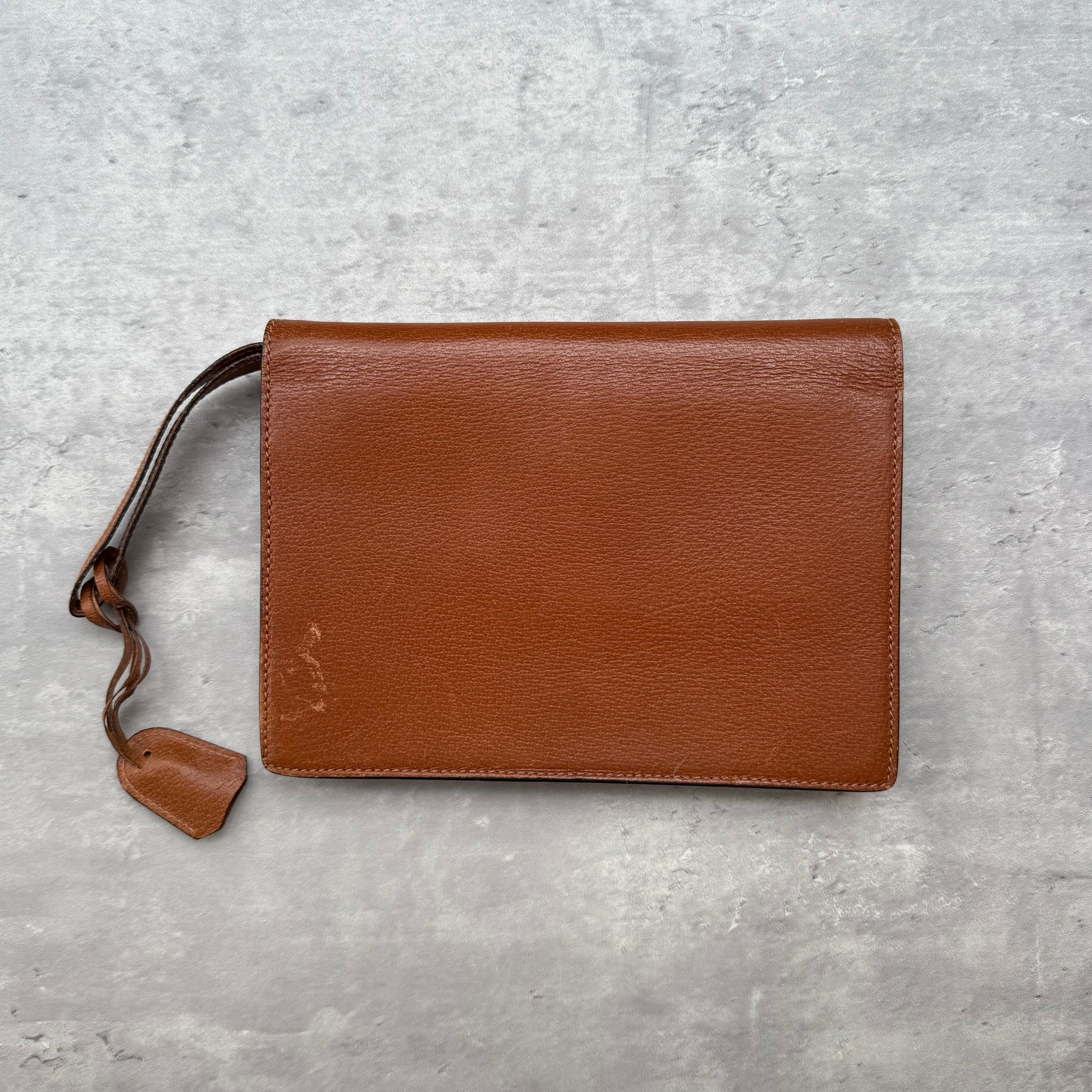 Gucci Vintage Clutch Bag Brown