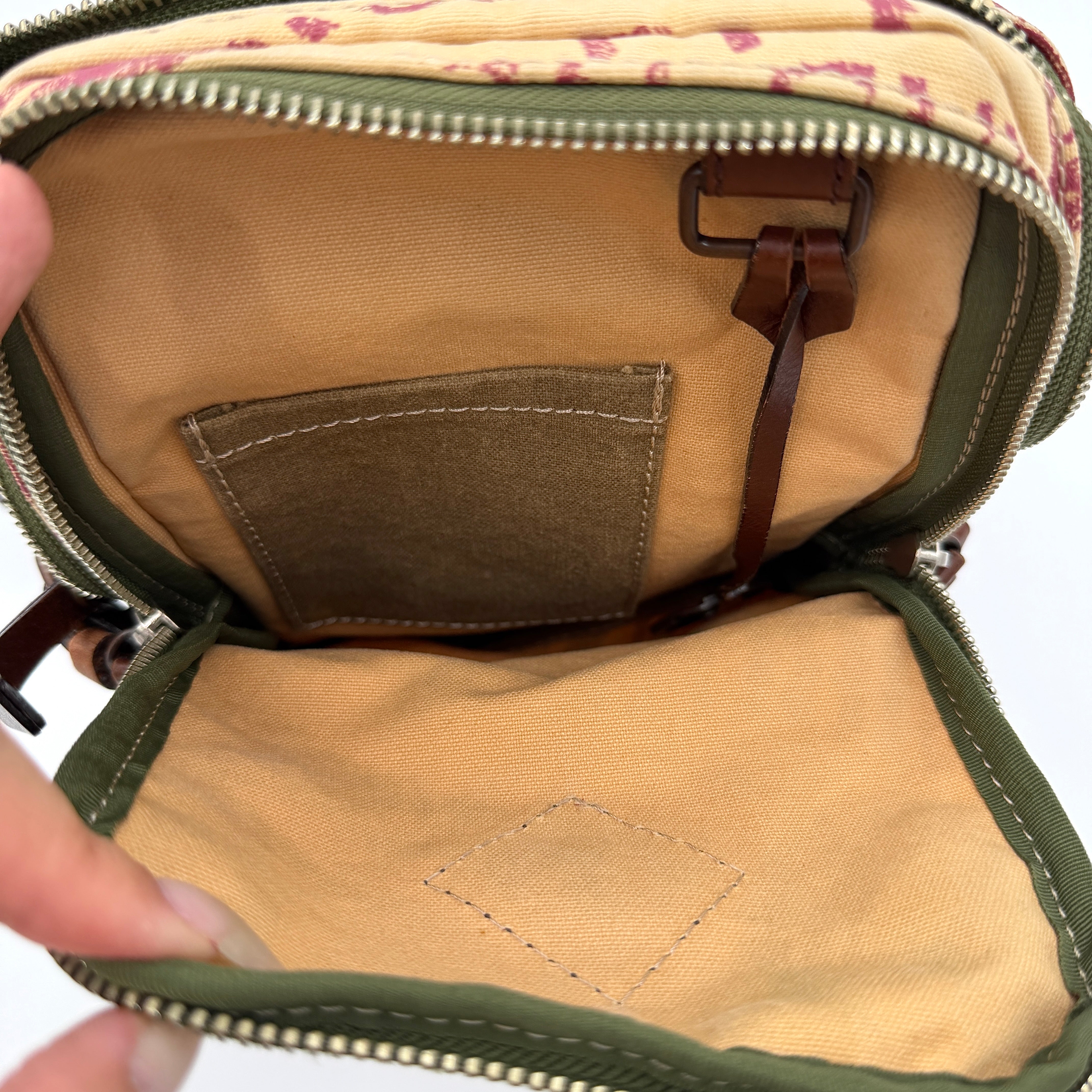 Vivienne Westwood Canvas Skull Sling Bag Brown