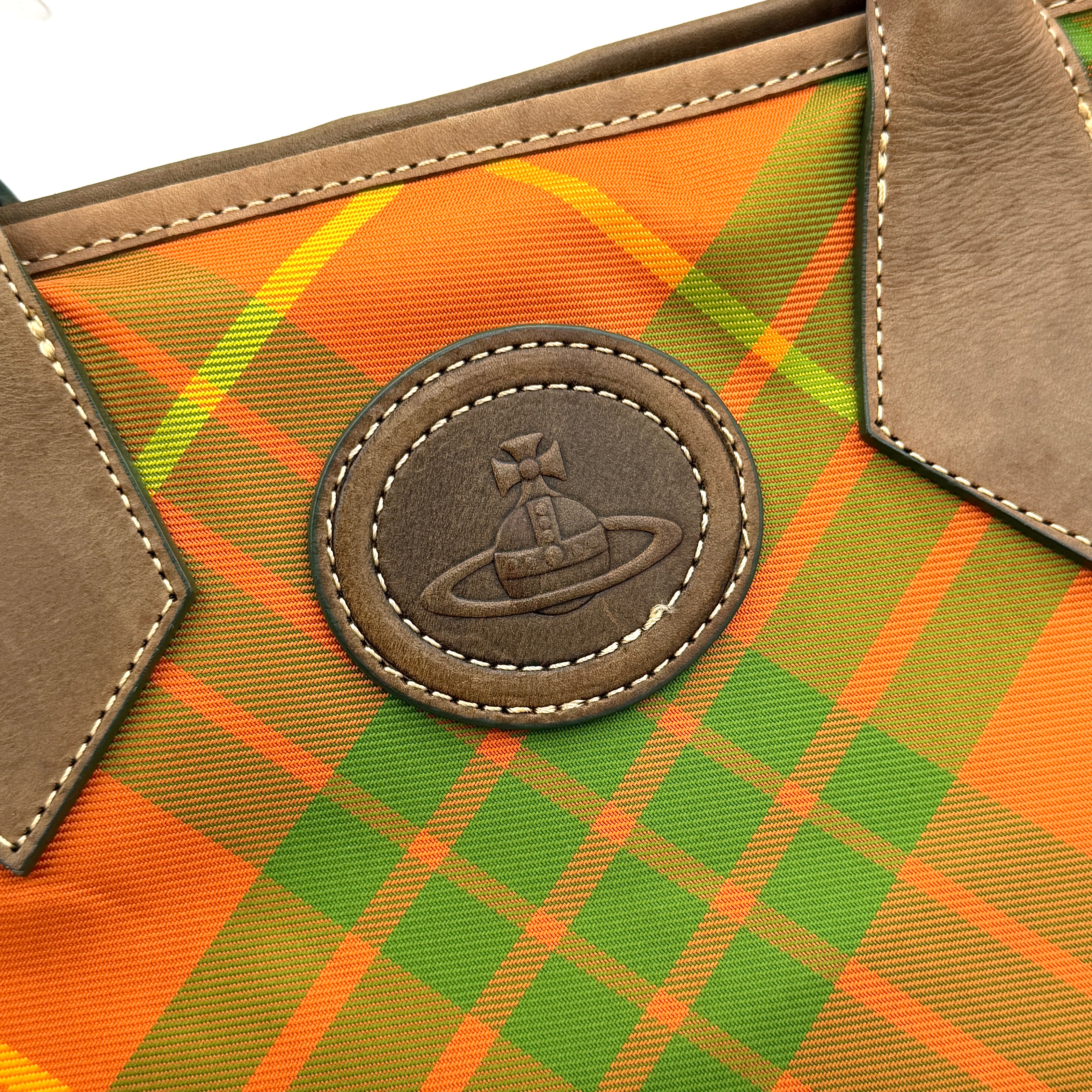 Vivienne Westwood Plaid Tote Bag Multicolor