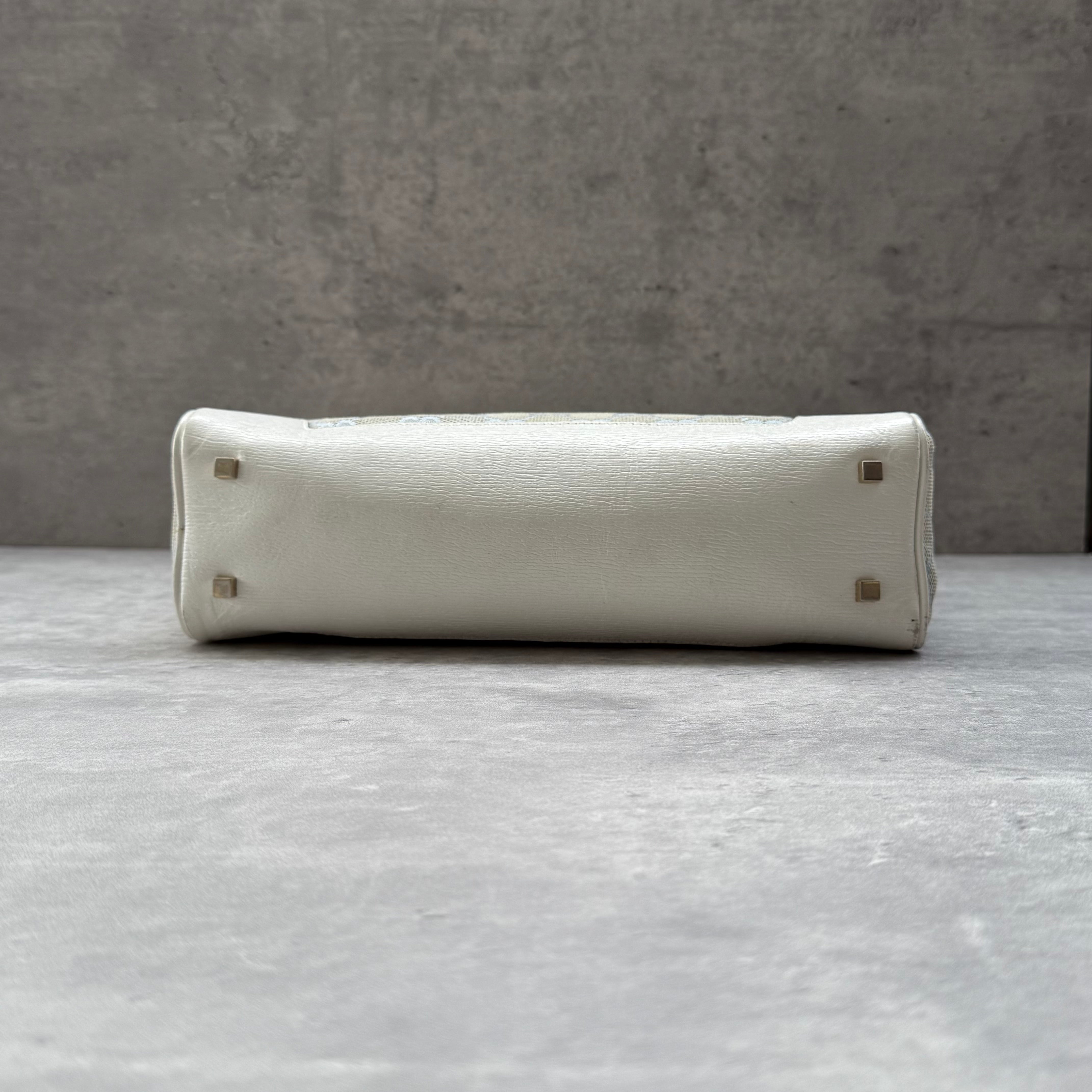 Gucci GG Monogram Boston Bowler ShoulderBag Light Blue/White