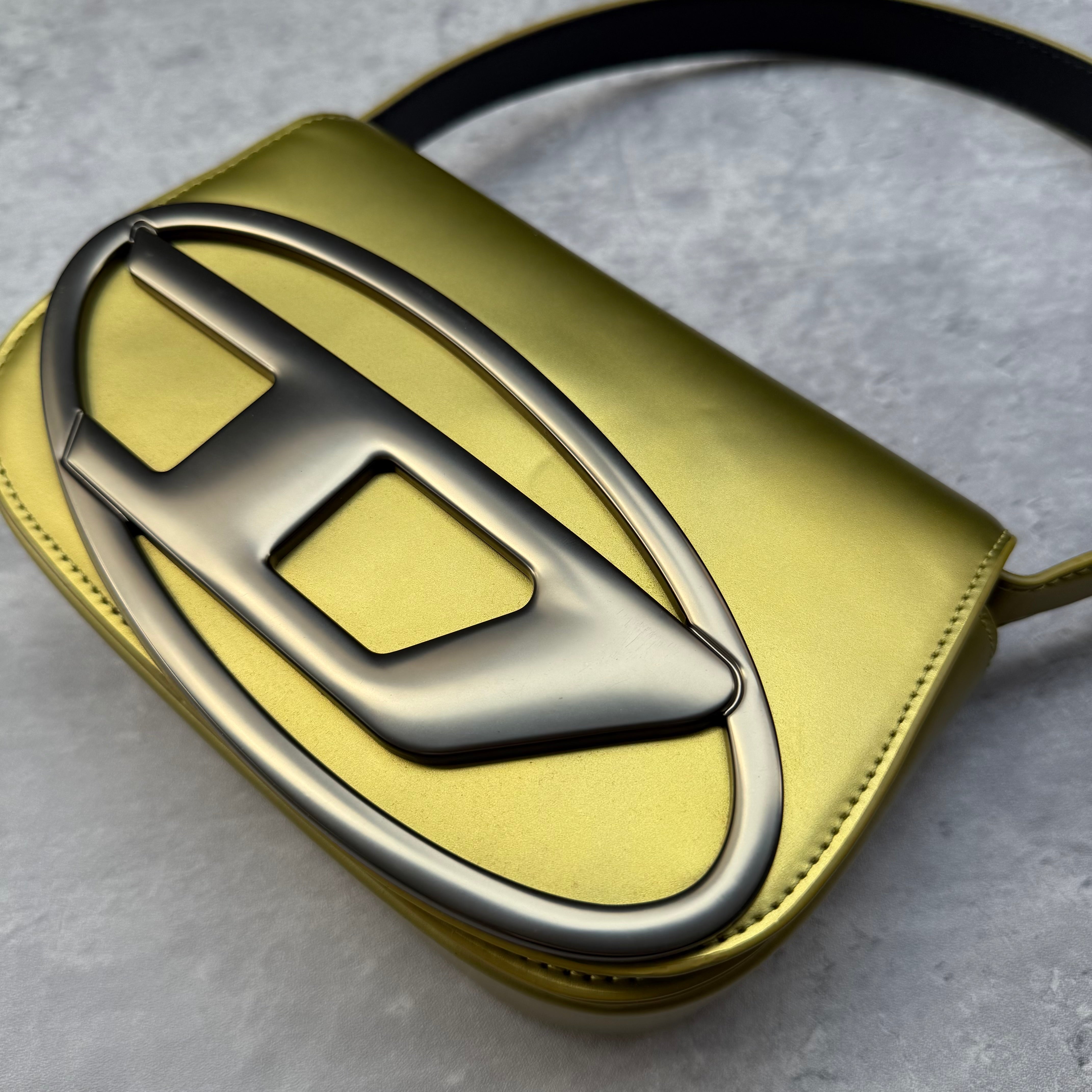 Diesel 1DR Shoulder Bag Matte Gold/Matte Black