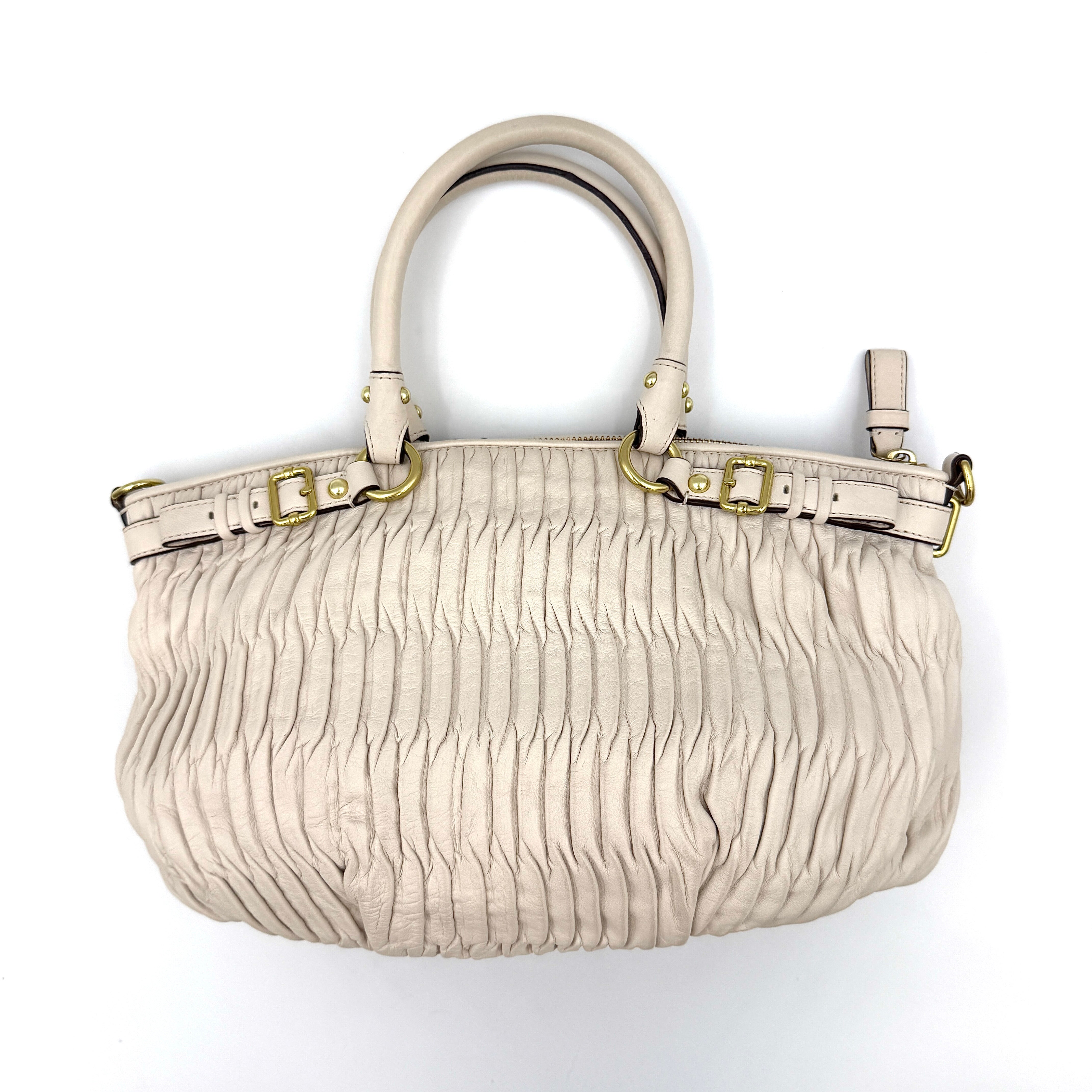 Coach 2Way Signature Madison Shoulder Bag Cream