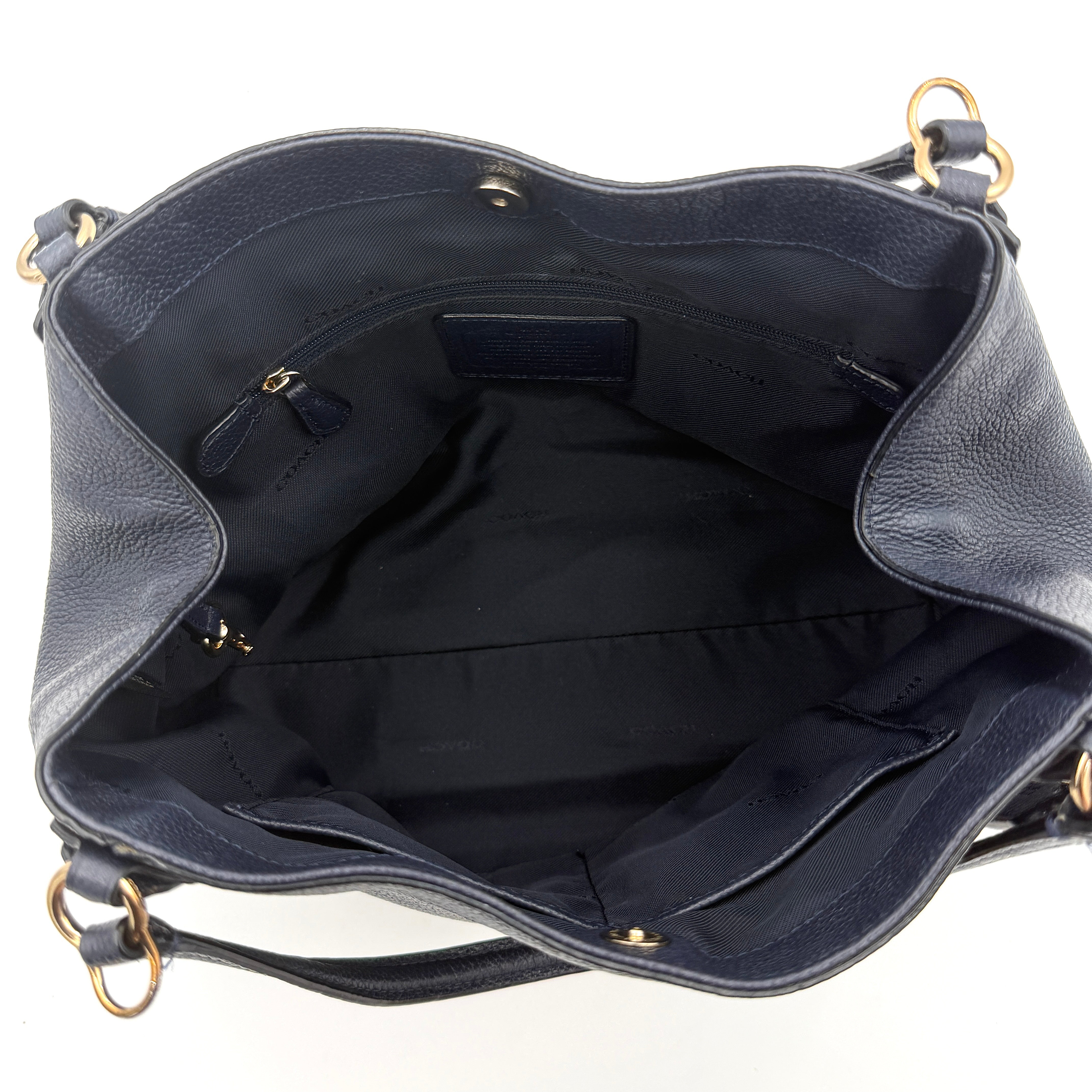 Coach Edie 28 Shoulder Bag Navy Blue