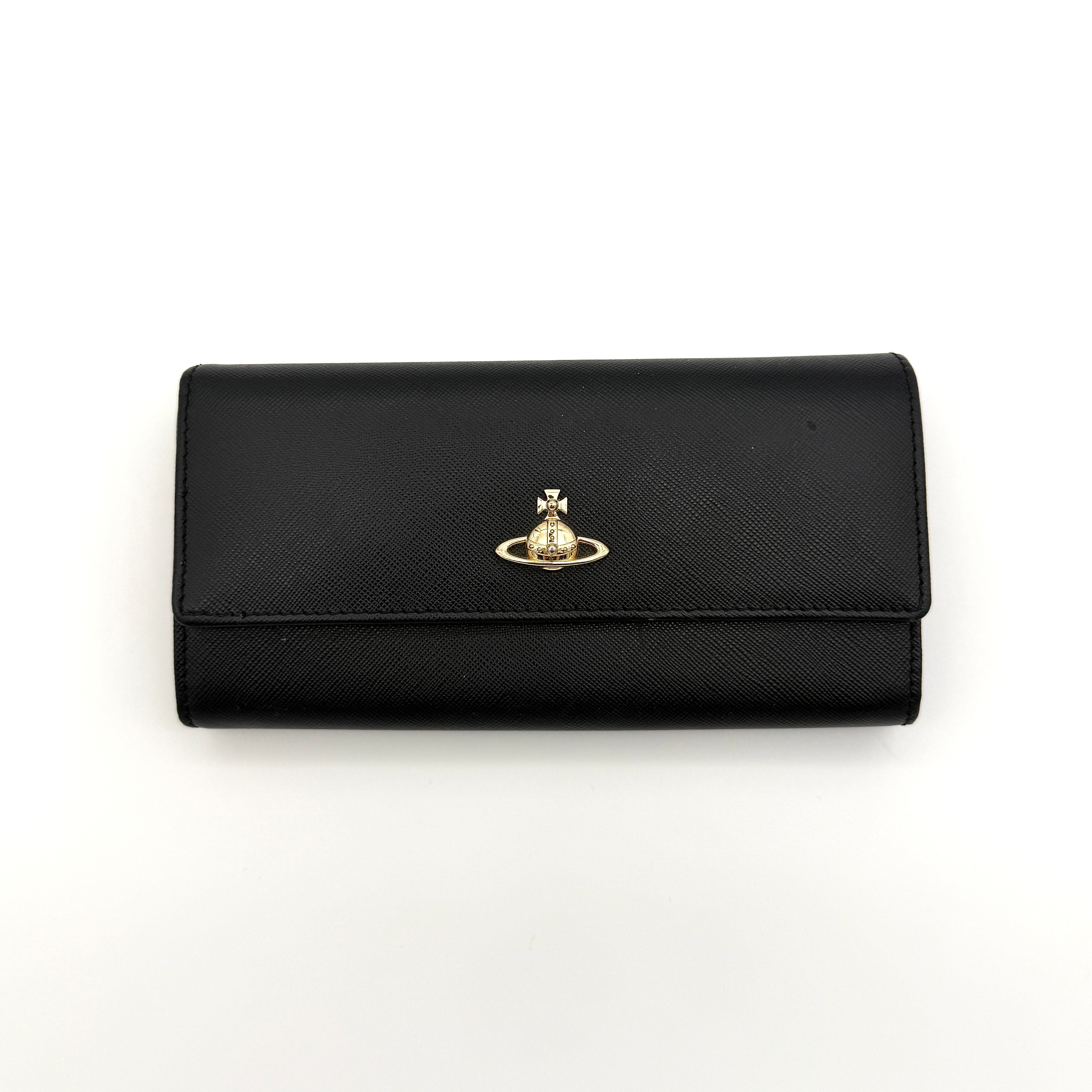 Vivienne Westwood Orb Long Wallet Black/Gold
