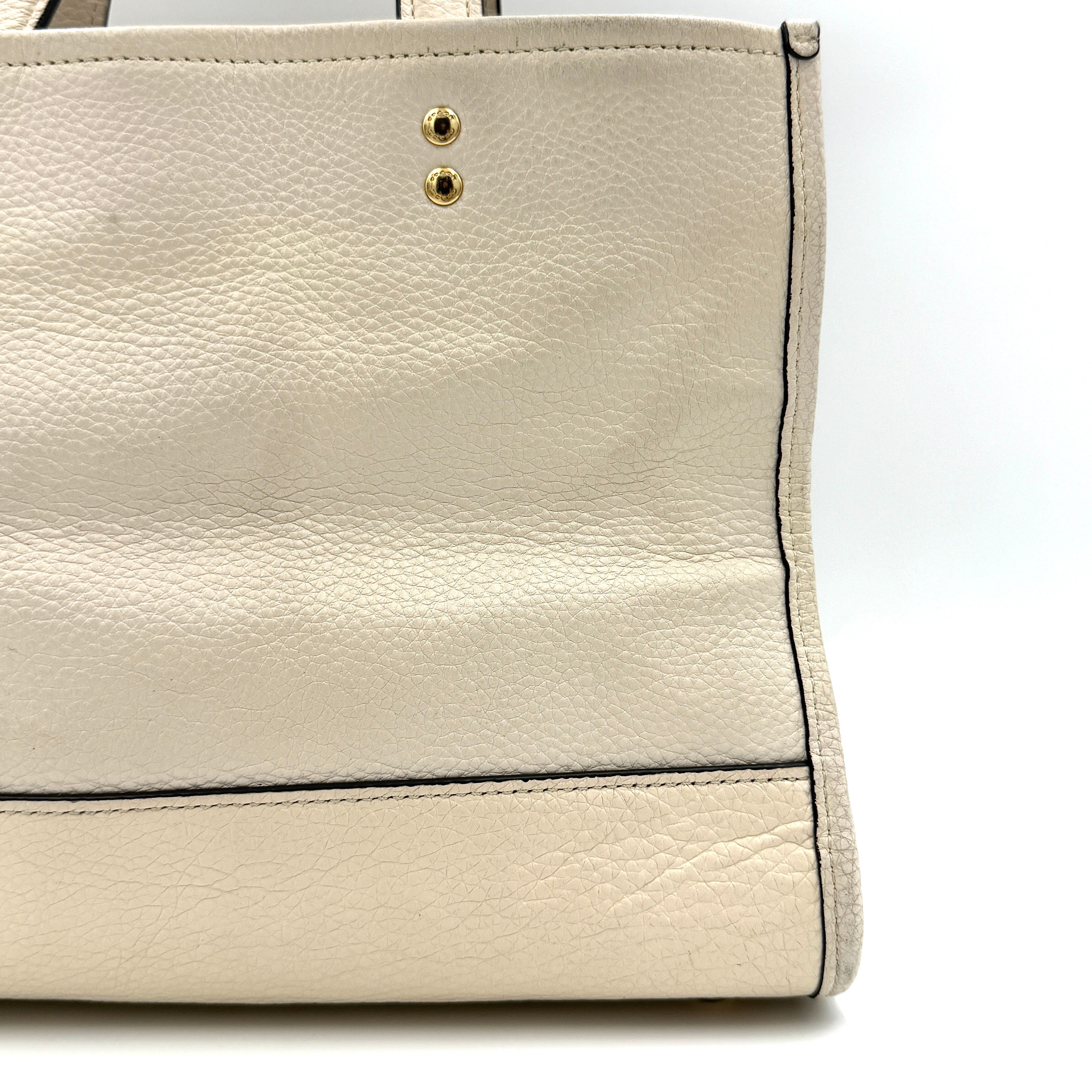 Coach 2Way Dempsey 22 Carryall Tote Bag White