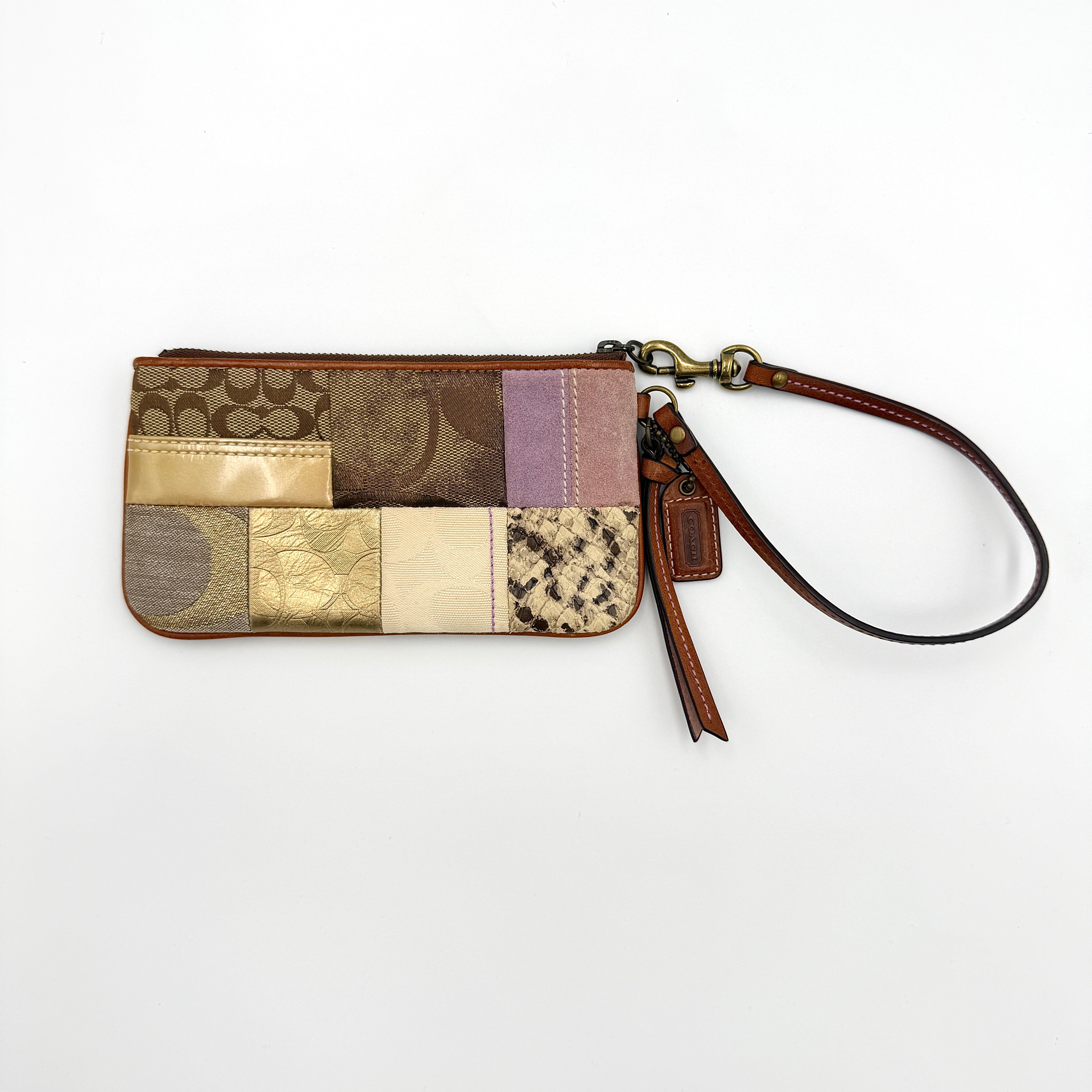 Coach Y2K Patchwork Wristlet Multicolor