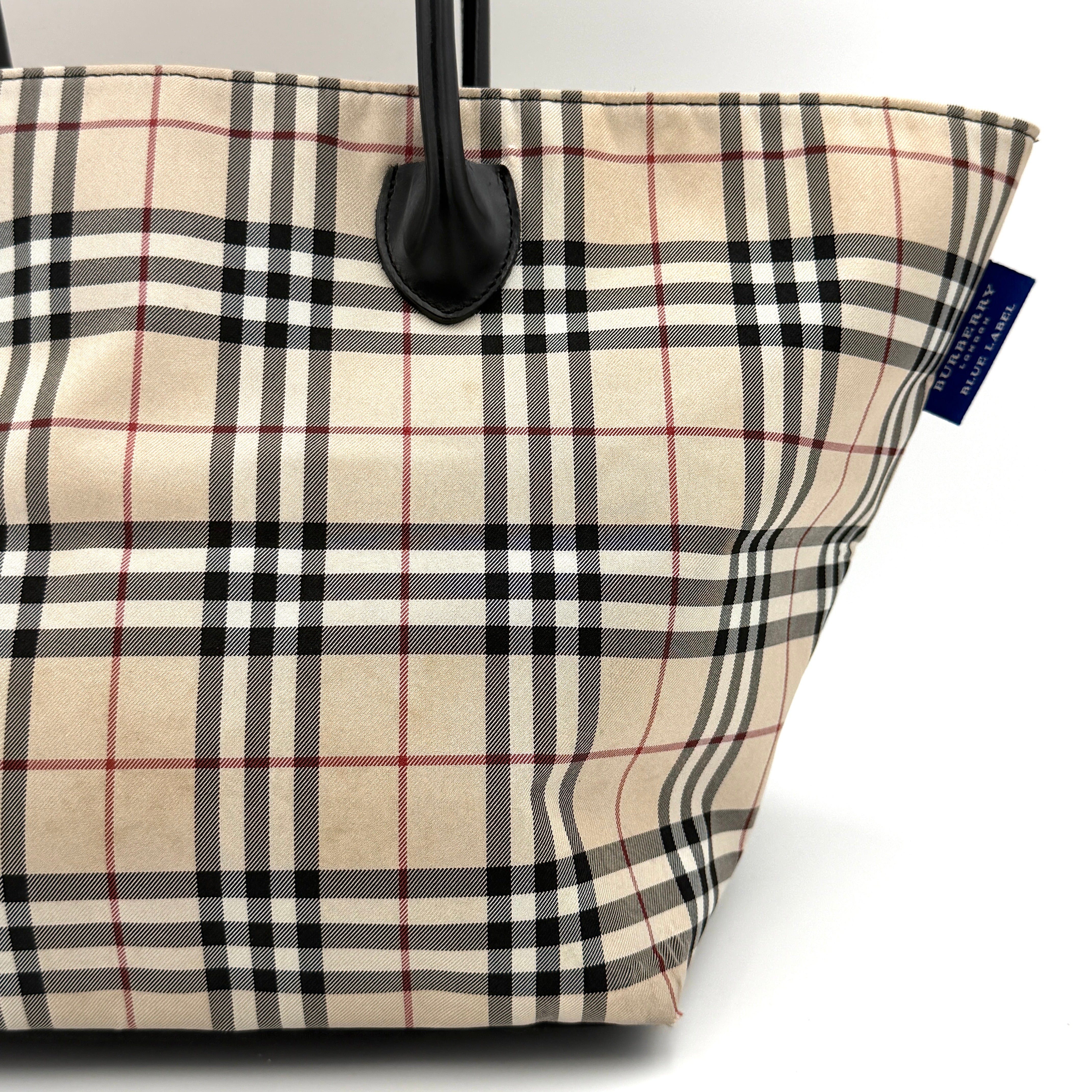 Burberry Nova Check Nylon Tote Bag Beige