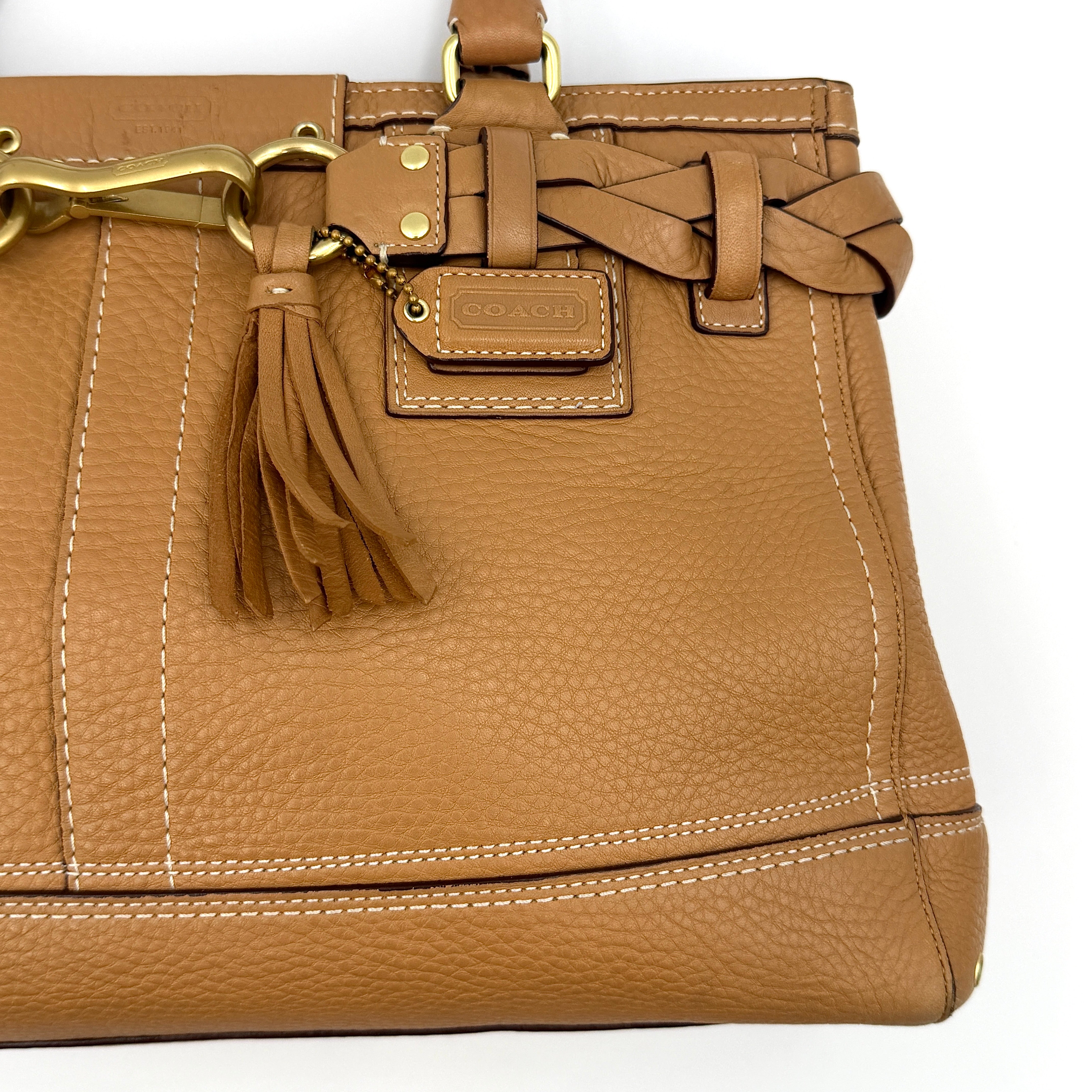 Coach Signature Hampton Carryall Shoulder Bag Brown
